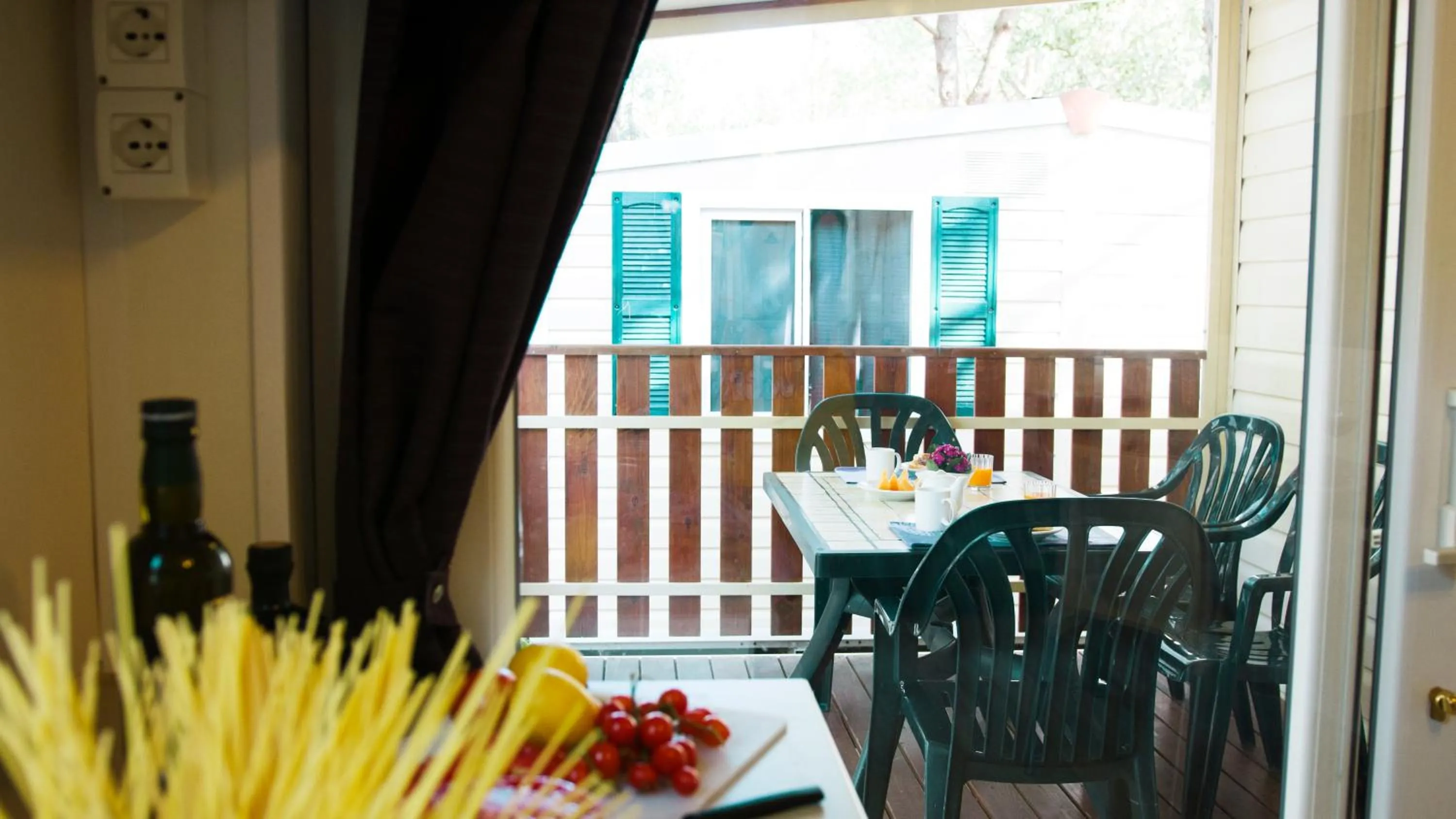 Balcony/Terrace in Badiaccia Village Camping