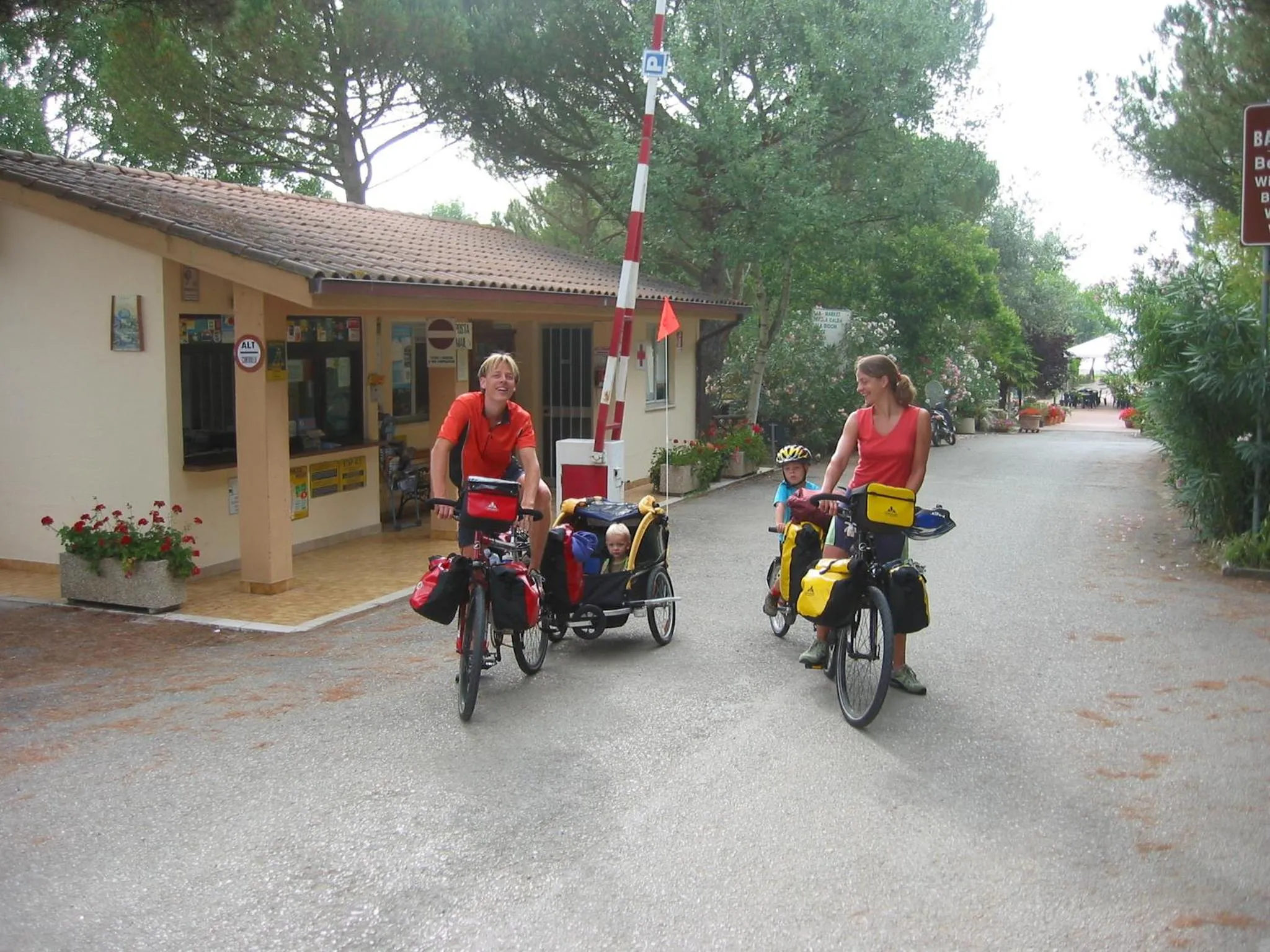 Facade/entrance in Badiaccia Village Camping