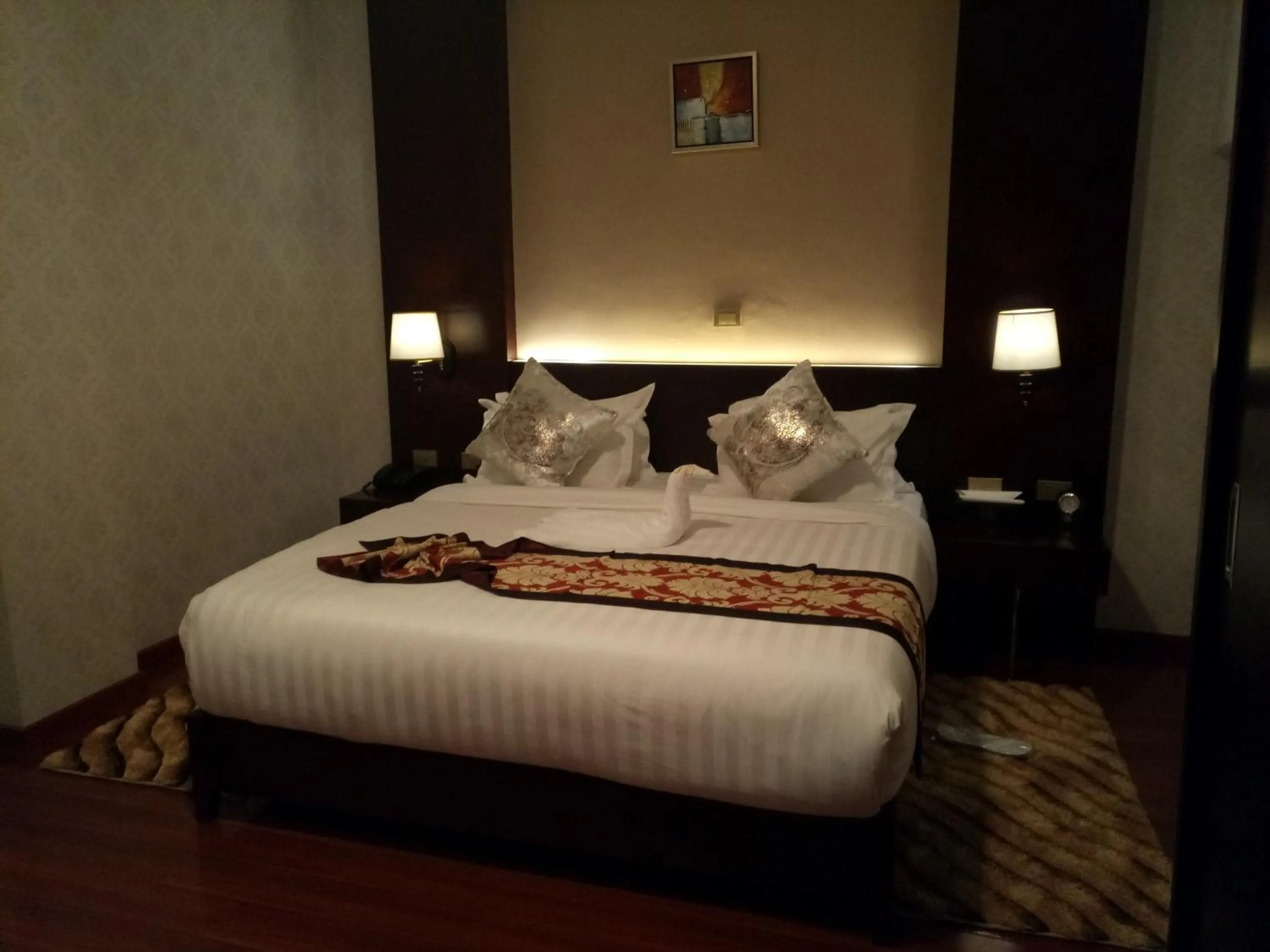 Bed in Sherar Addis Hotel