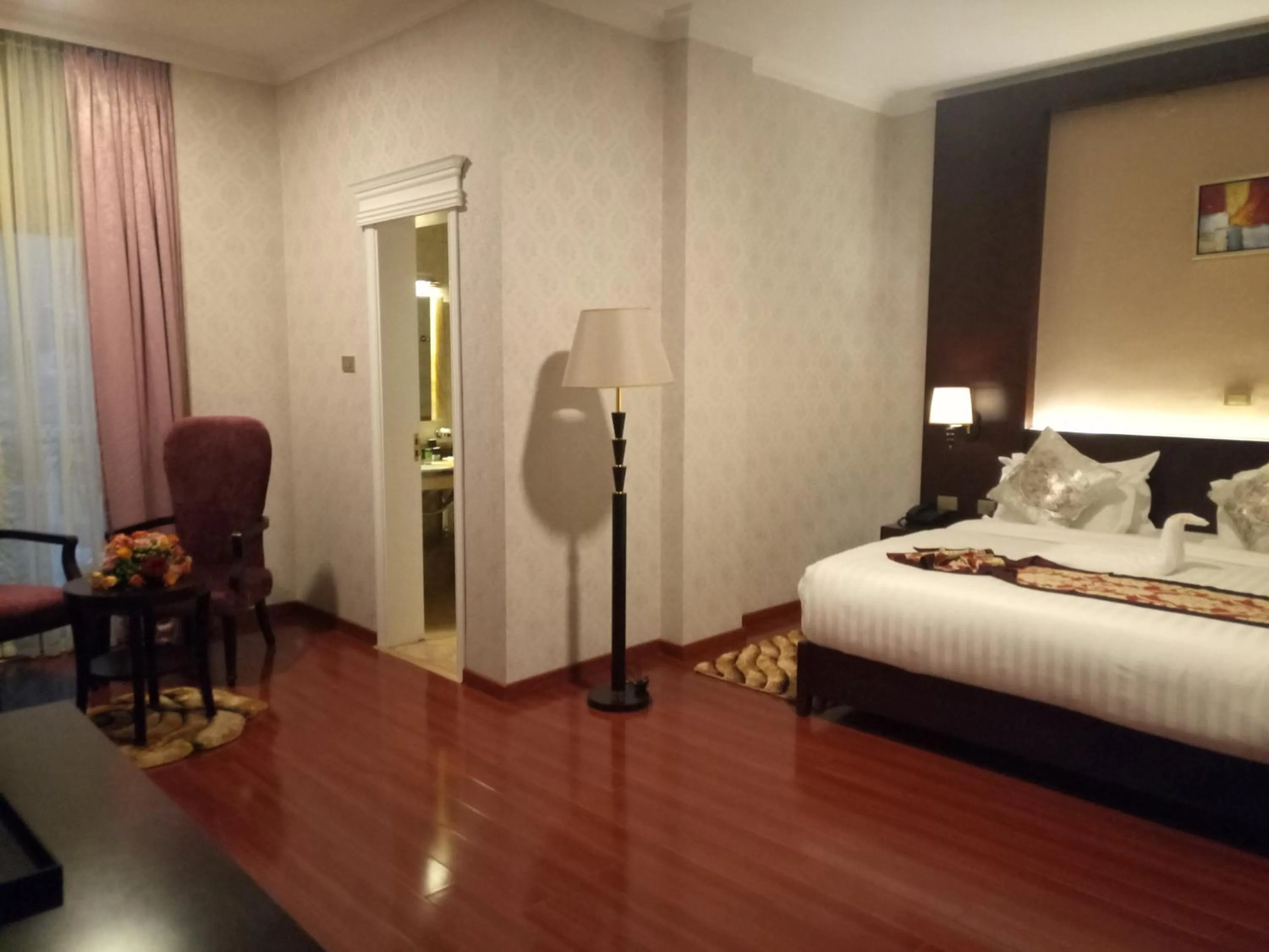 Bed in Sherar Addis Hotel