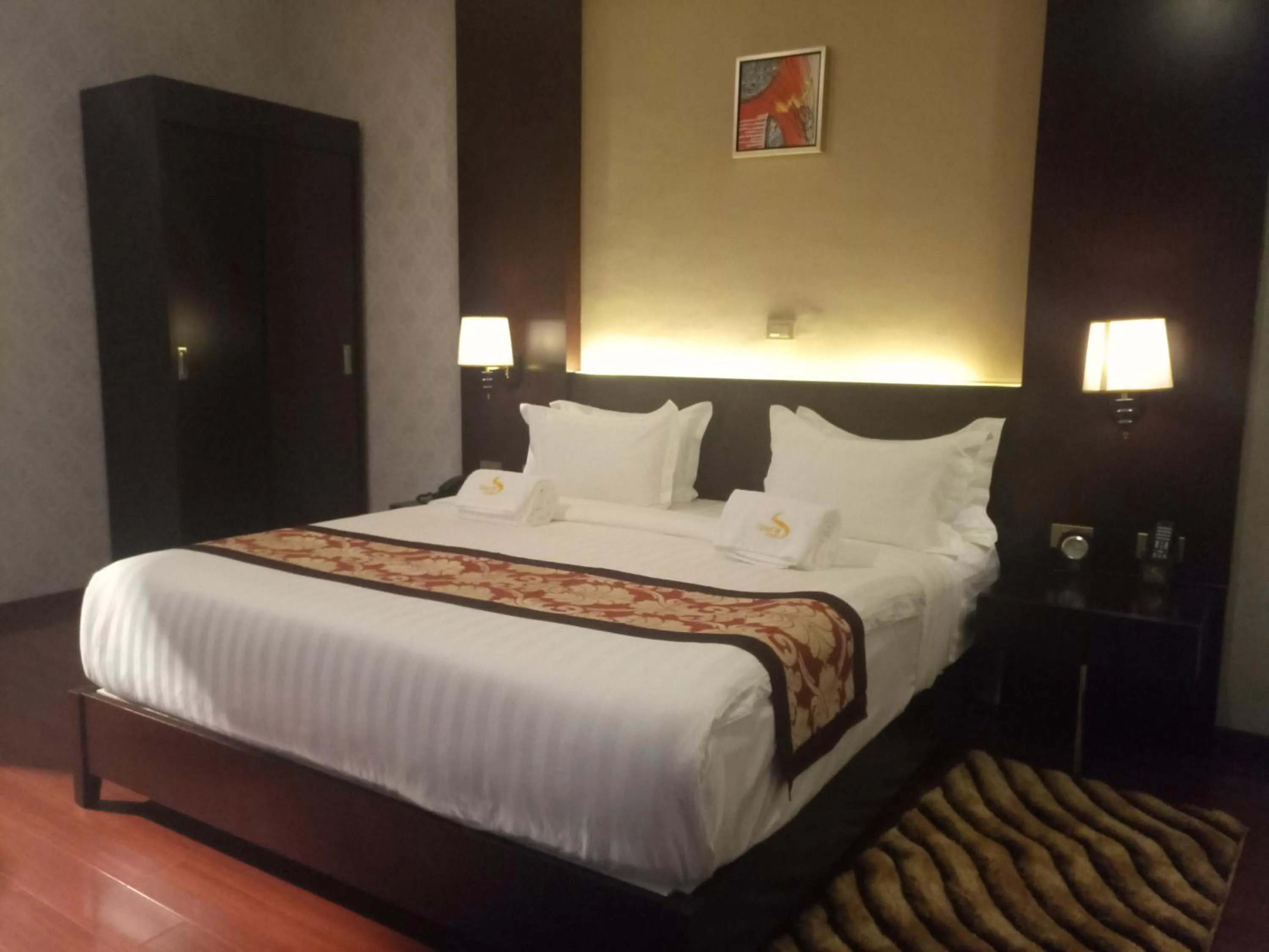 Bed in Sherar Addis Hotel