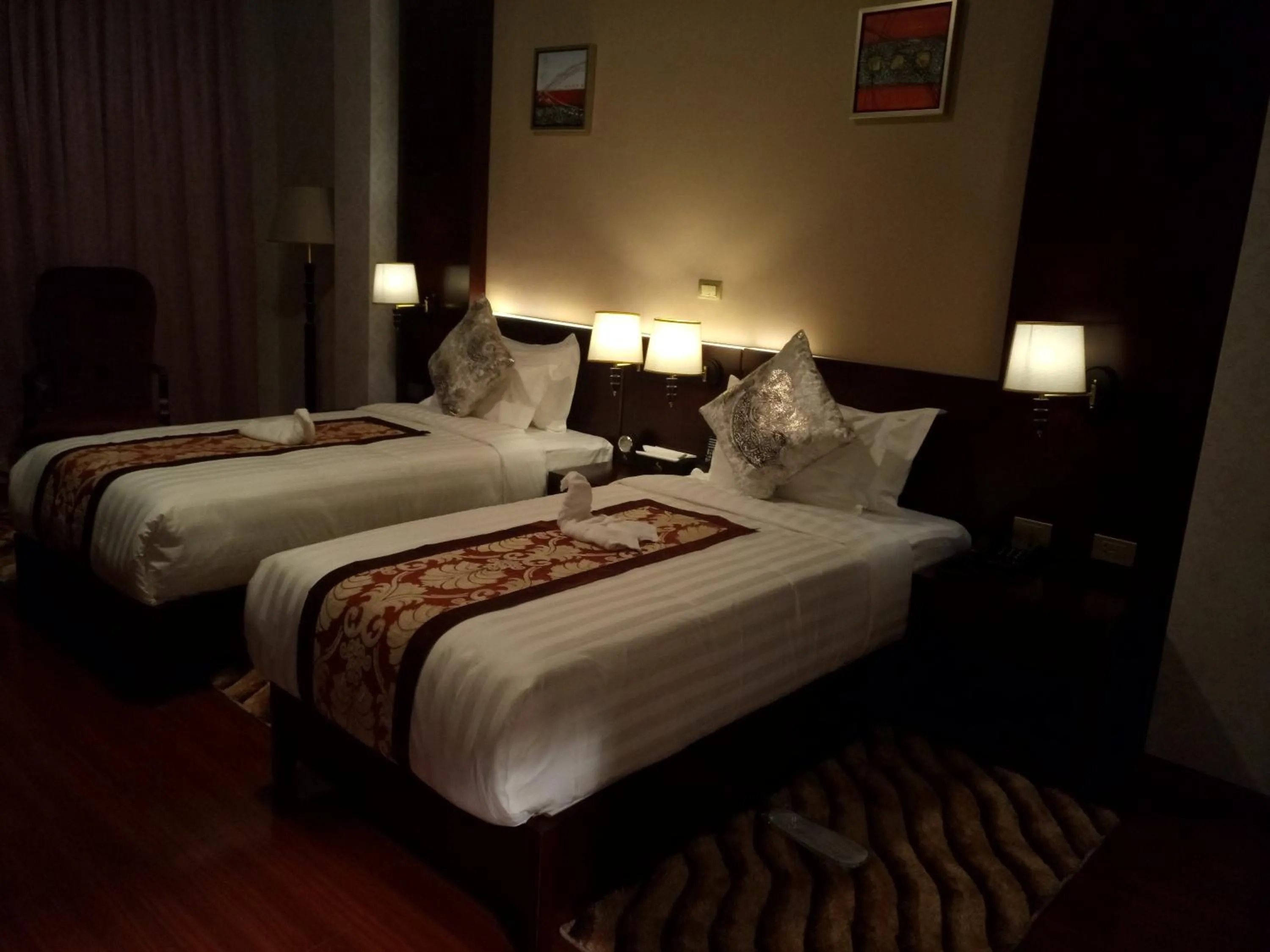 Bed in Sherar Addis Hotel