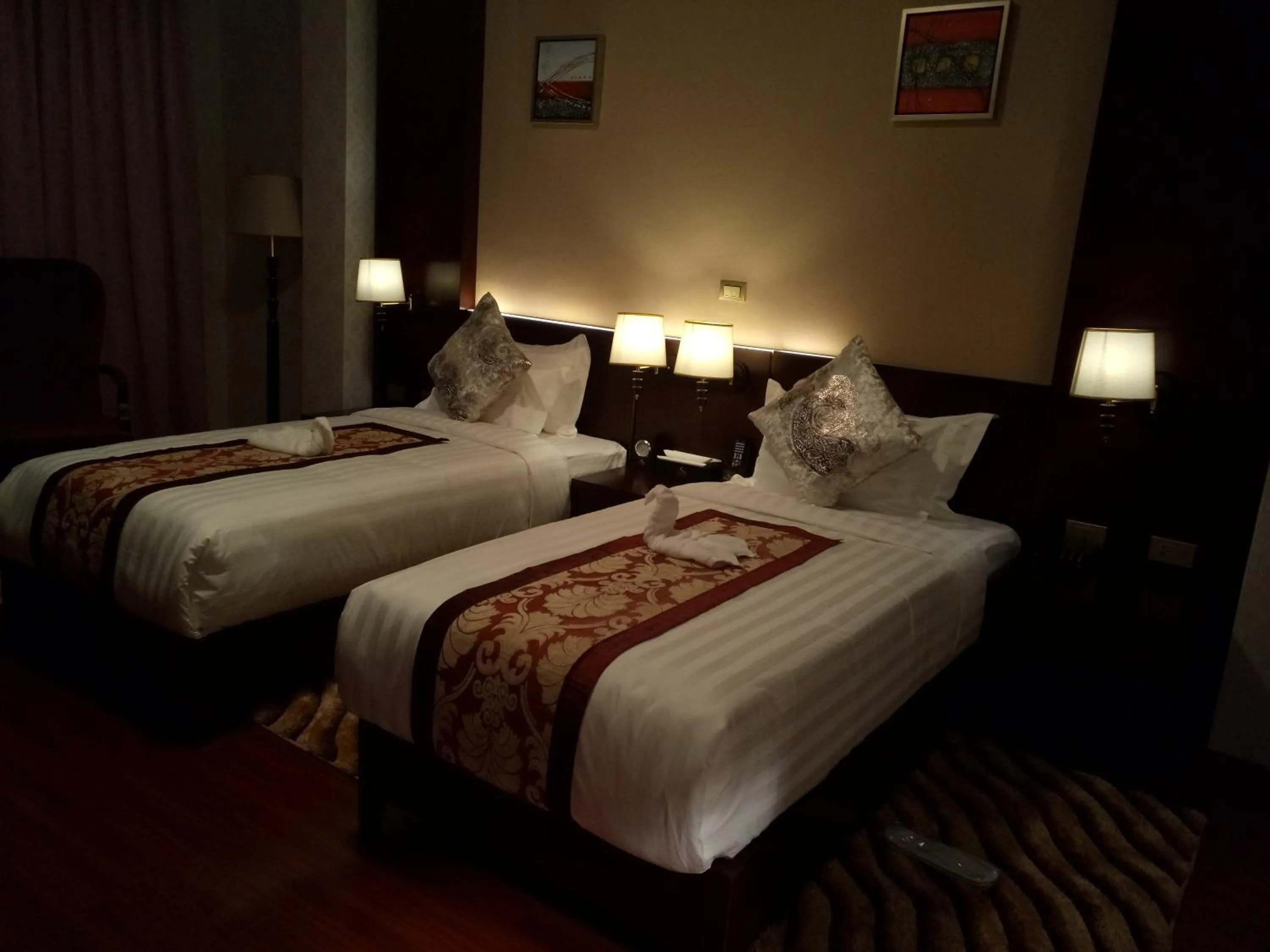 Bed in Sherar Addis Hotel