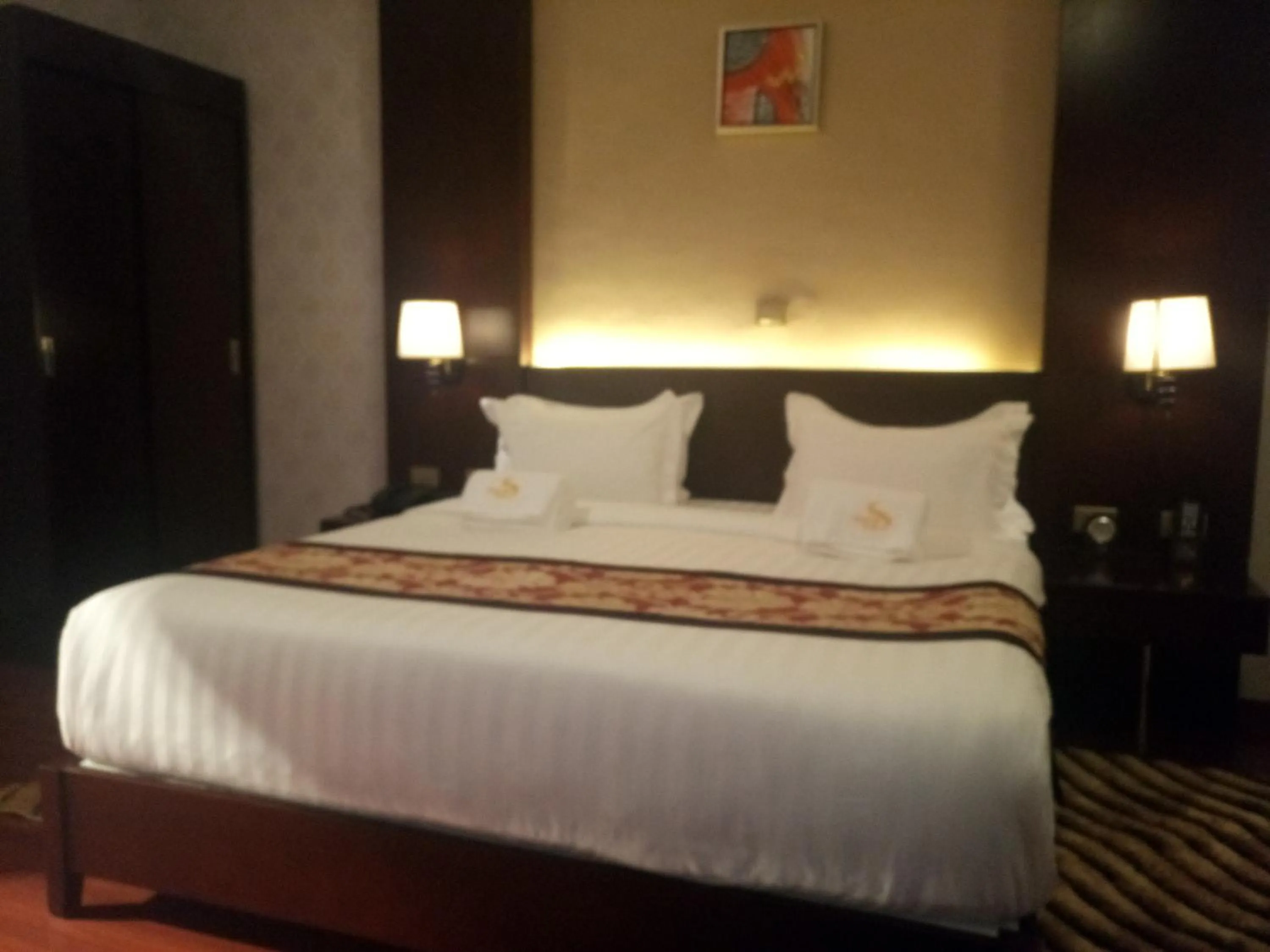 Bed in Sherar Addis Hotel