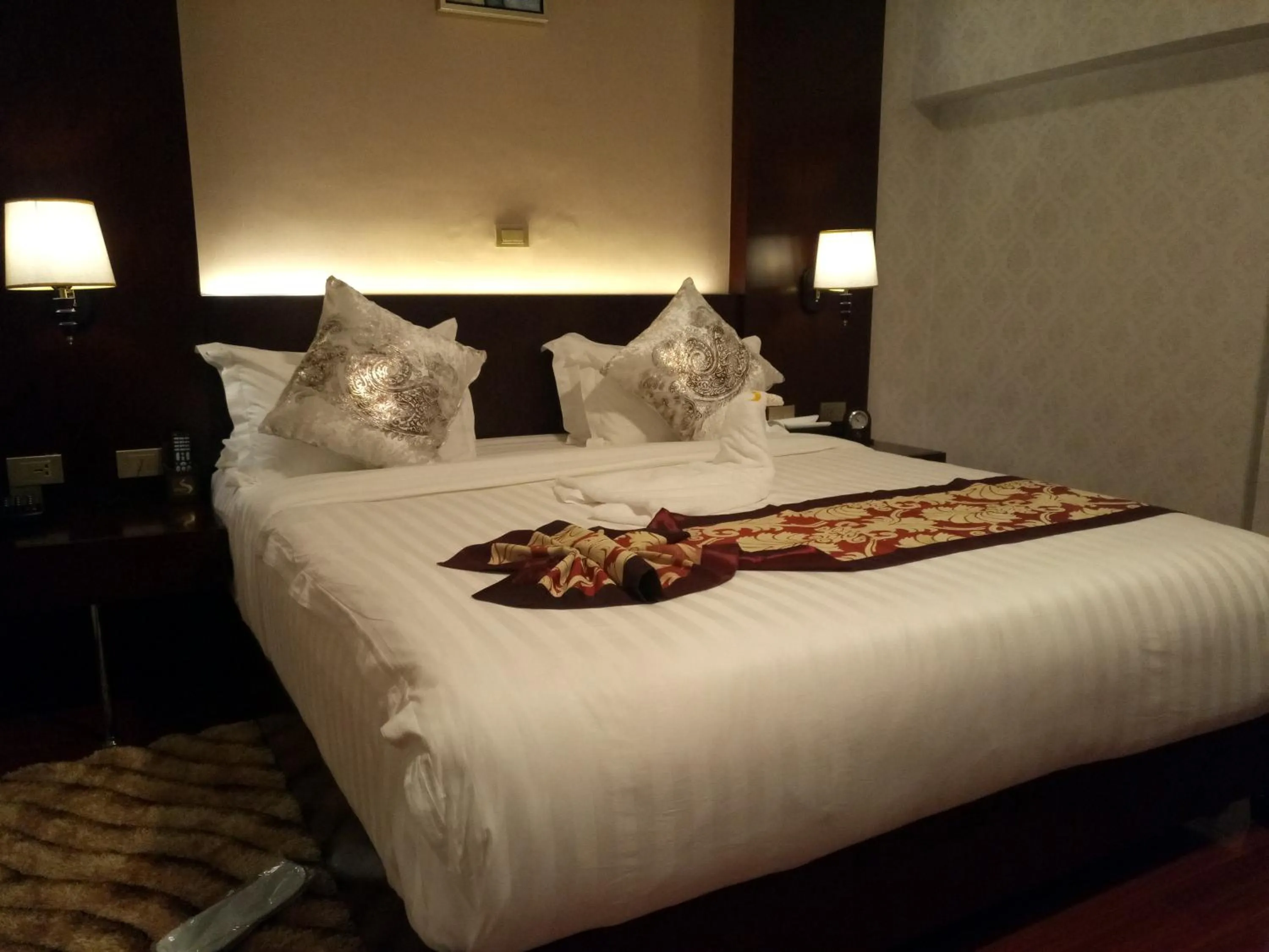 Bed in Sherar Addis Hotel