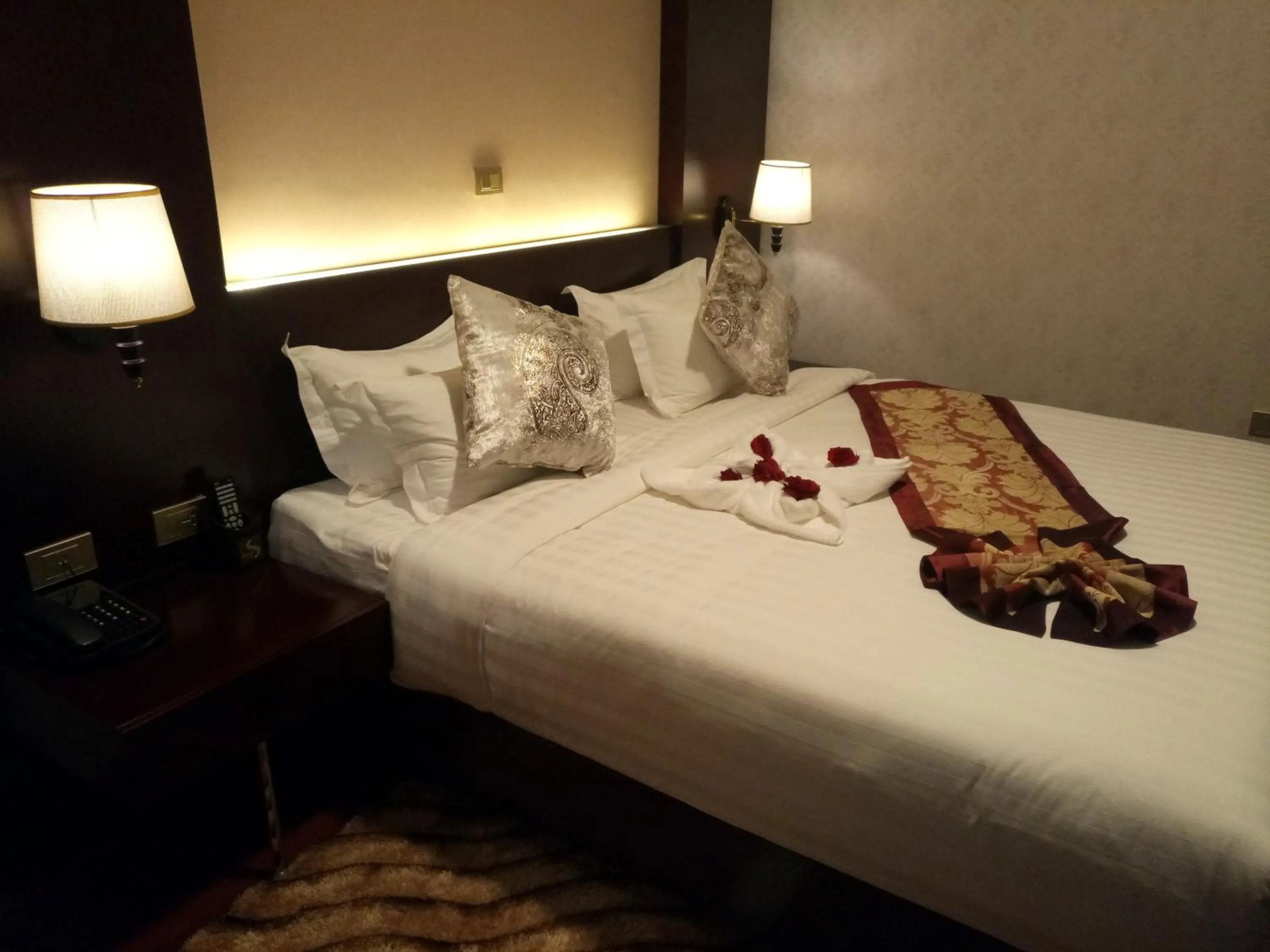 Bed in Sherar Addis Hotel