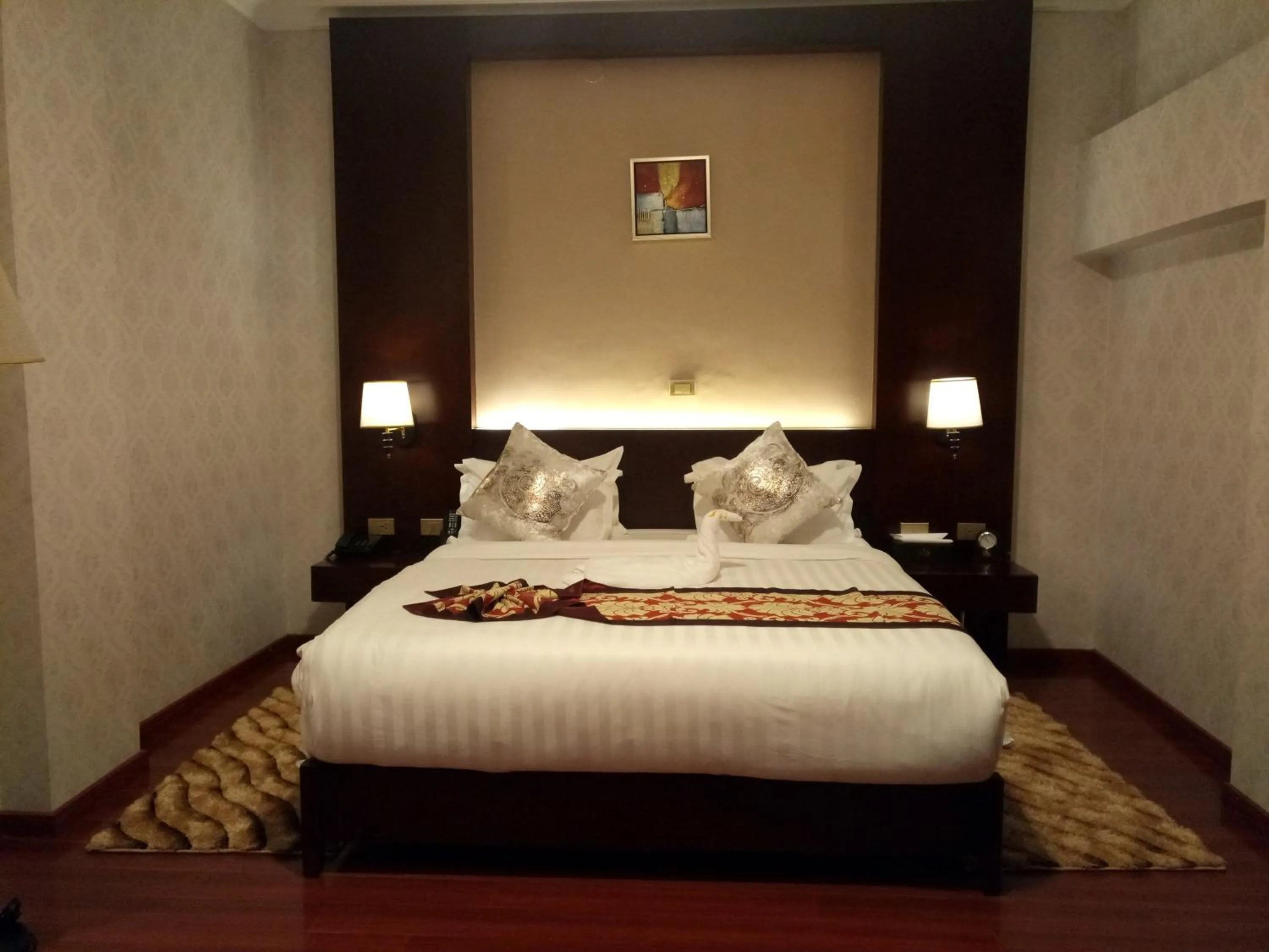 Bed in Sherar Addis Hotel