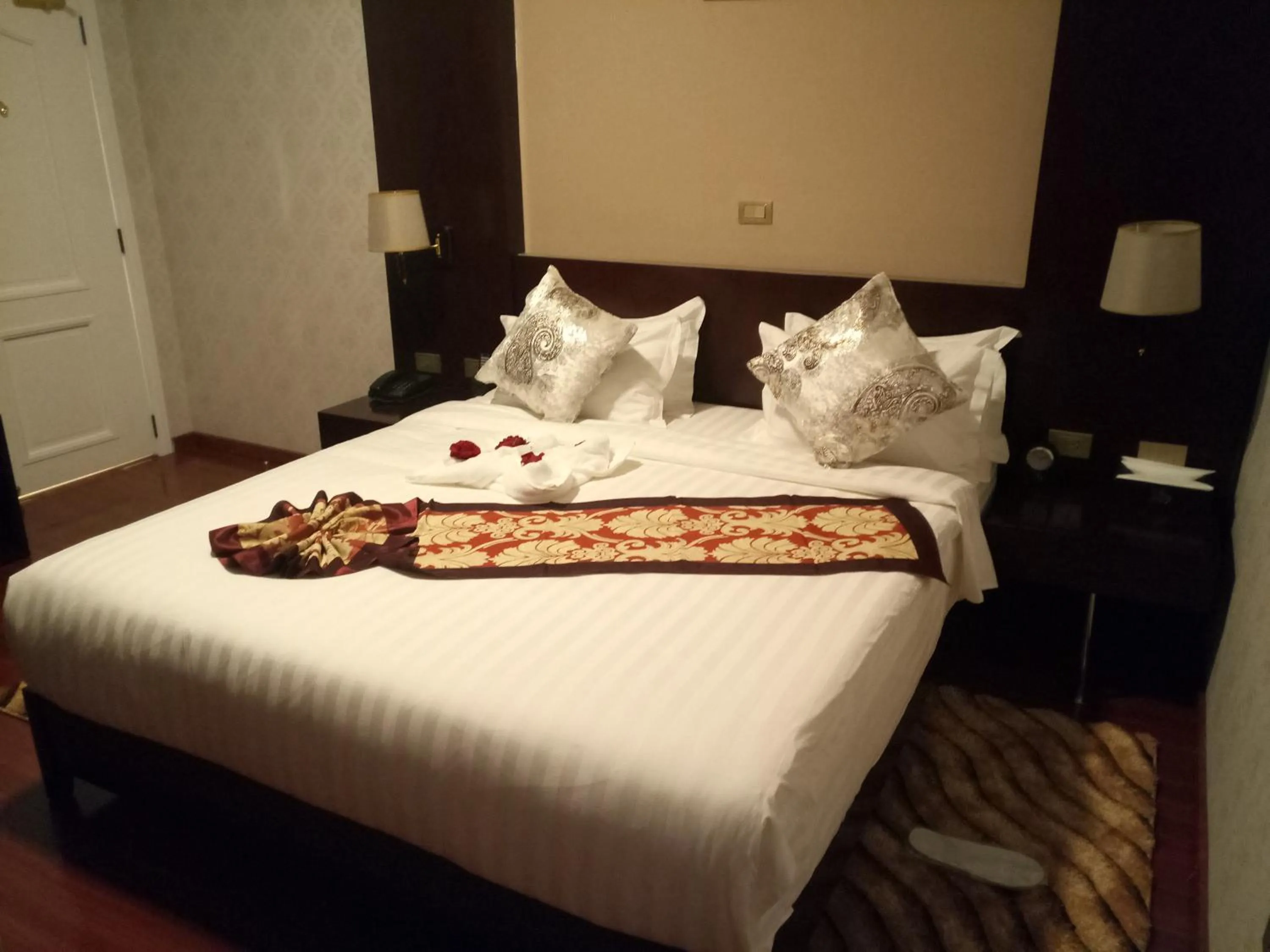 Bed in Sherar Addis Hotel