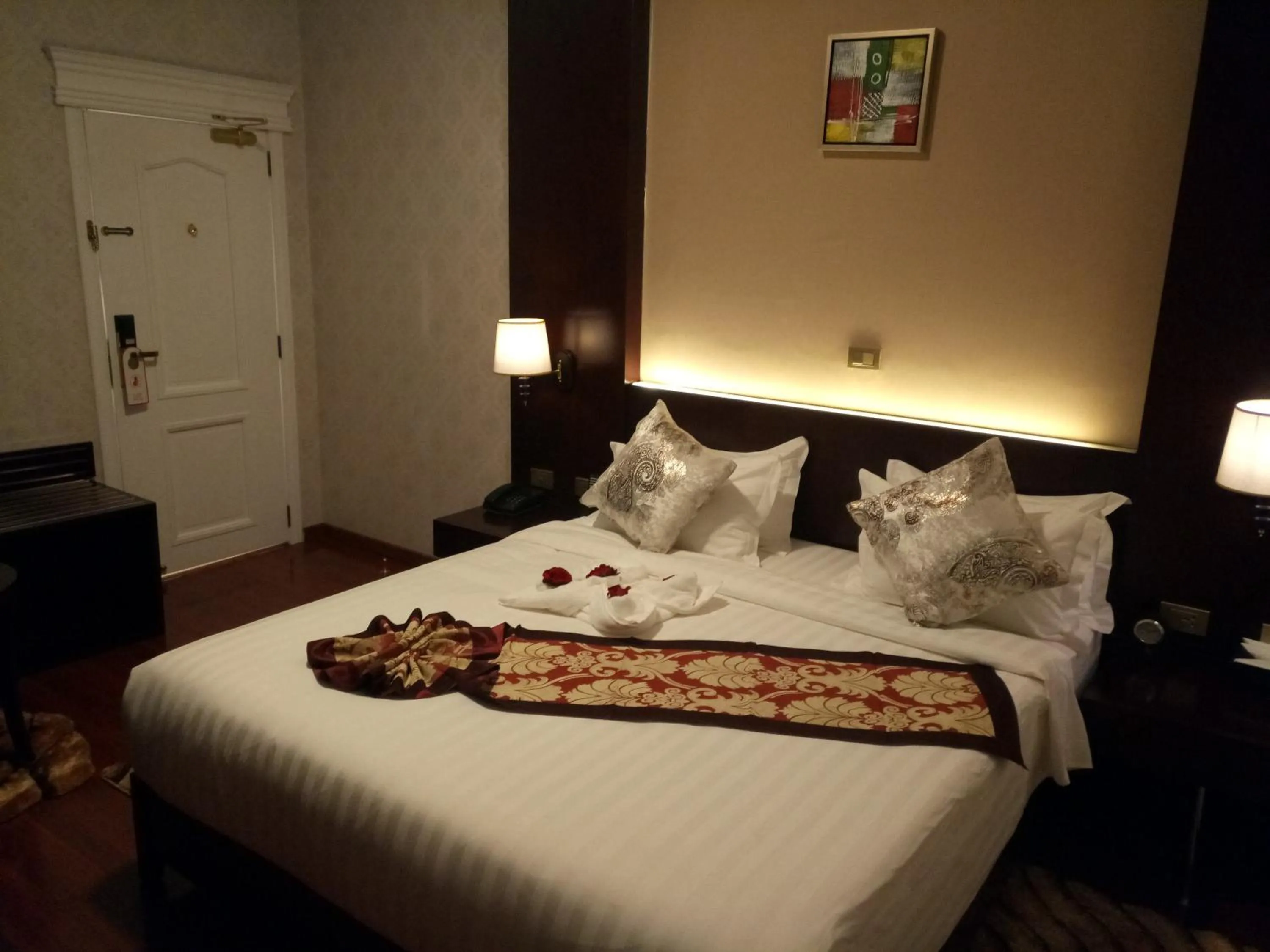 Bed in Sherar Addis Hotel