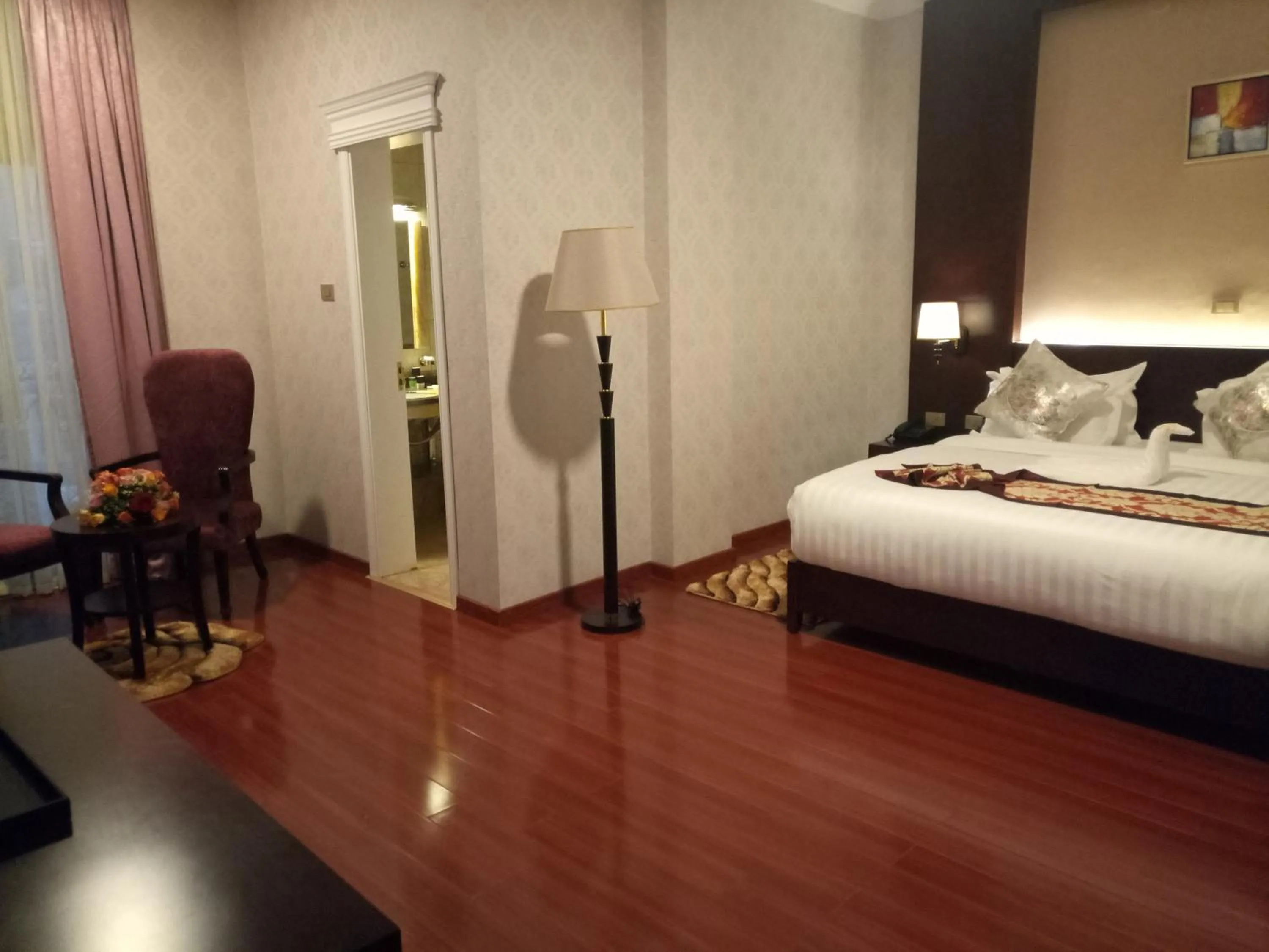 Bed in Sherar Addis Hotel