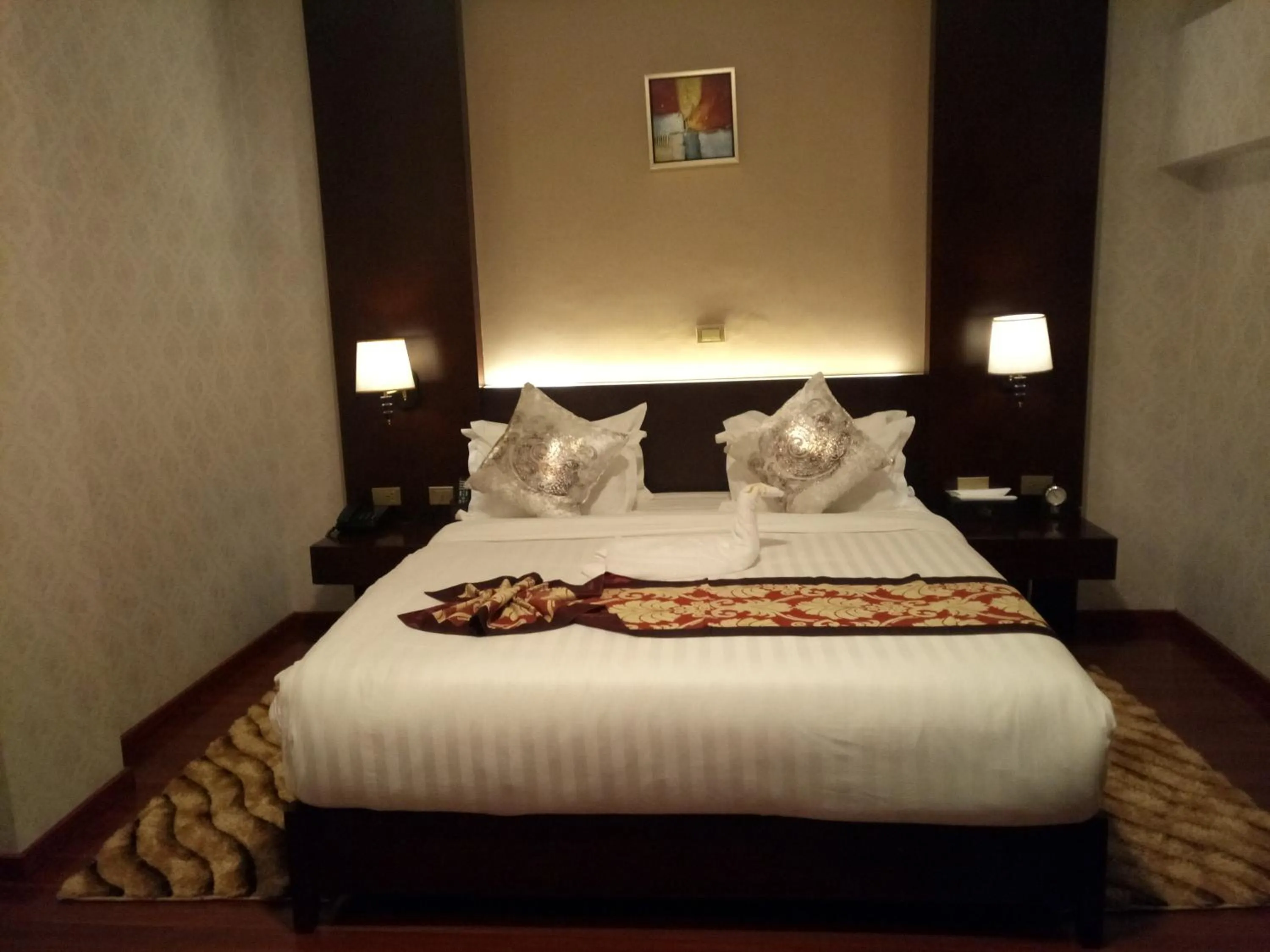 Bed in Sherar Addis Hotel