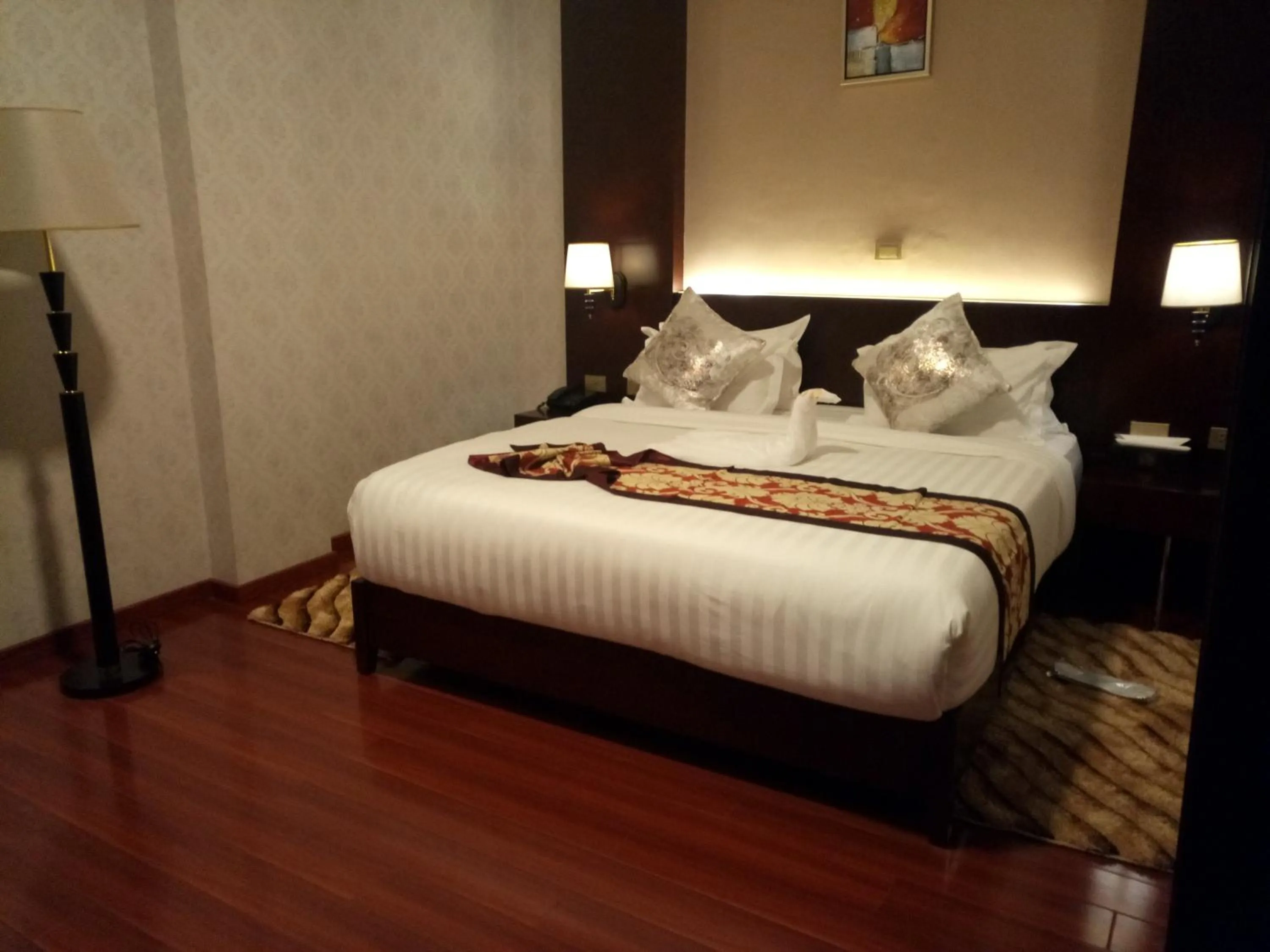 Bed in Sherar Addis Hotel