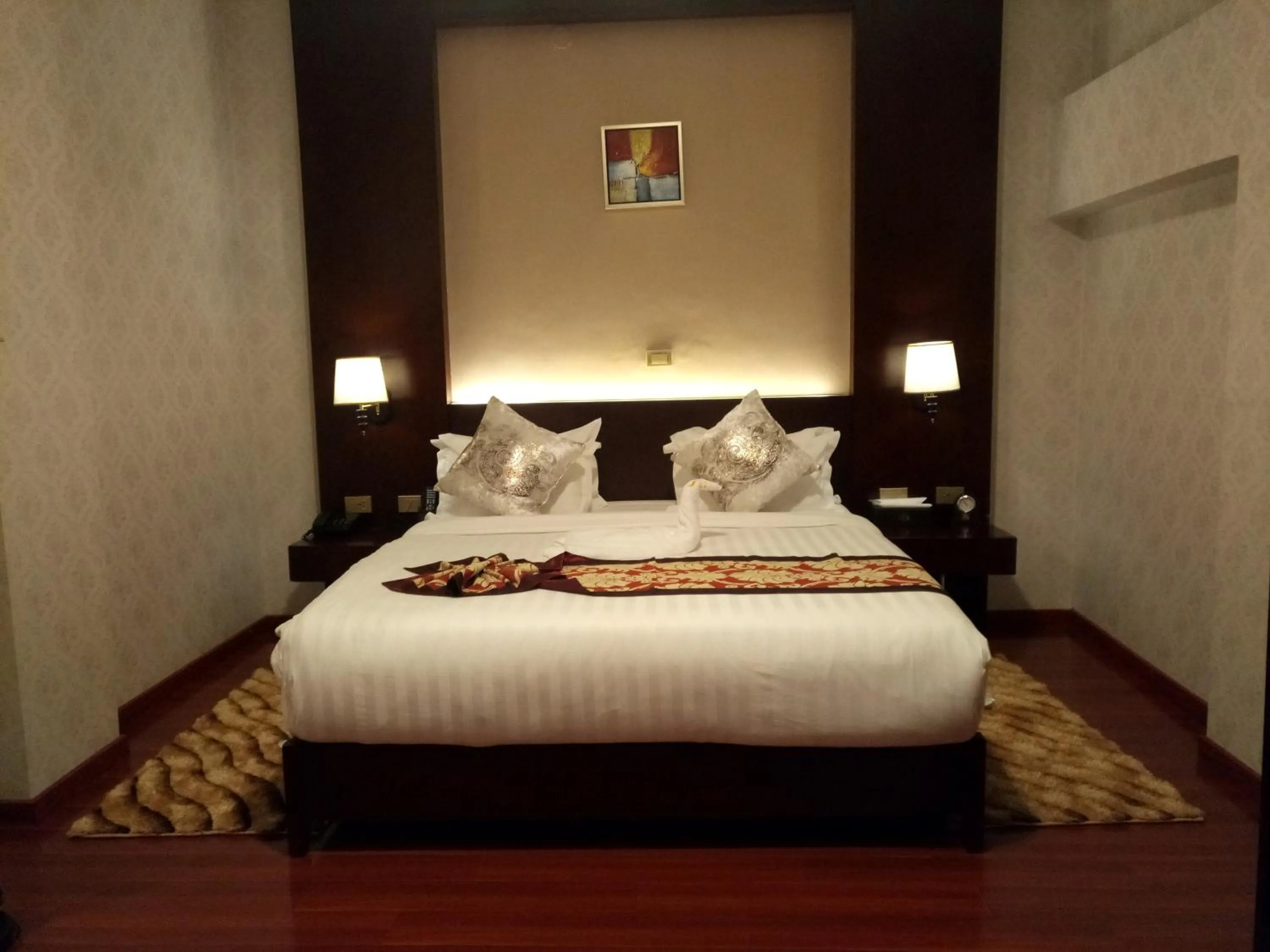 Bed in Sherar Addis Hotel