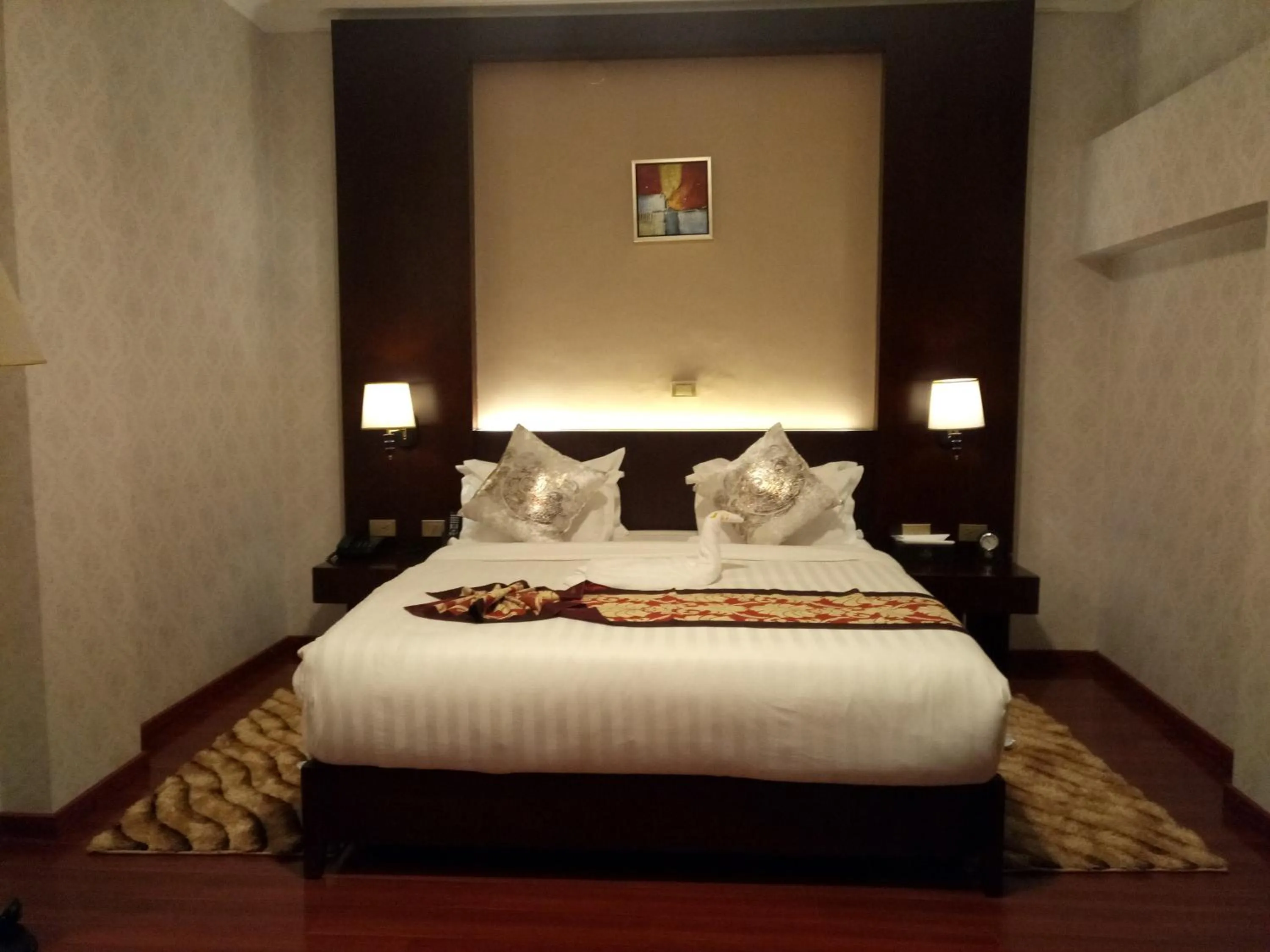 Bed in Sherar Addis Hotel