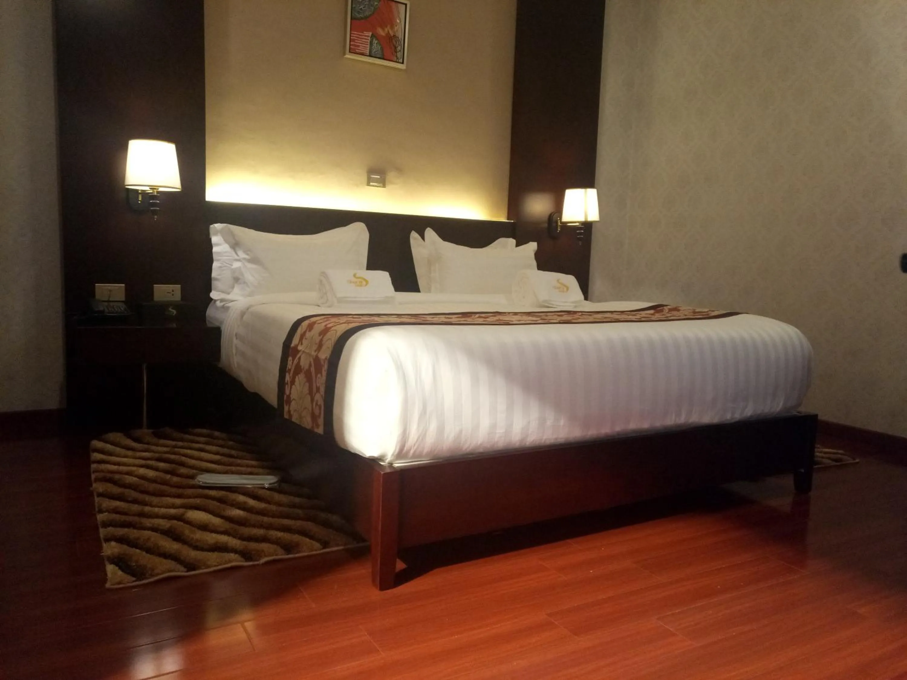 Bed in Sherar Addis Hotel