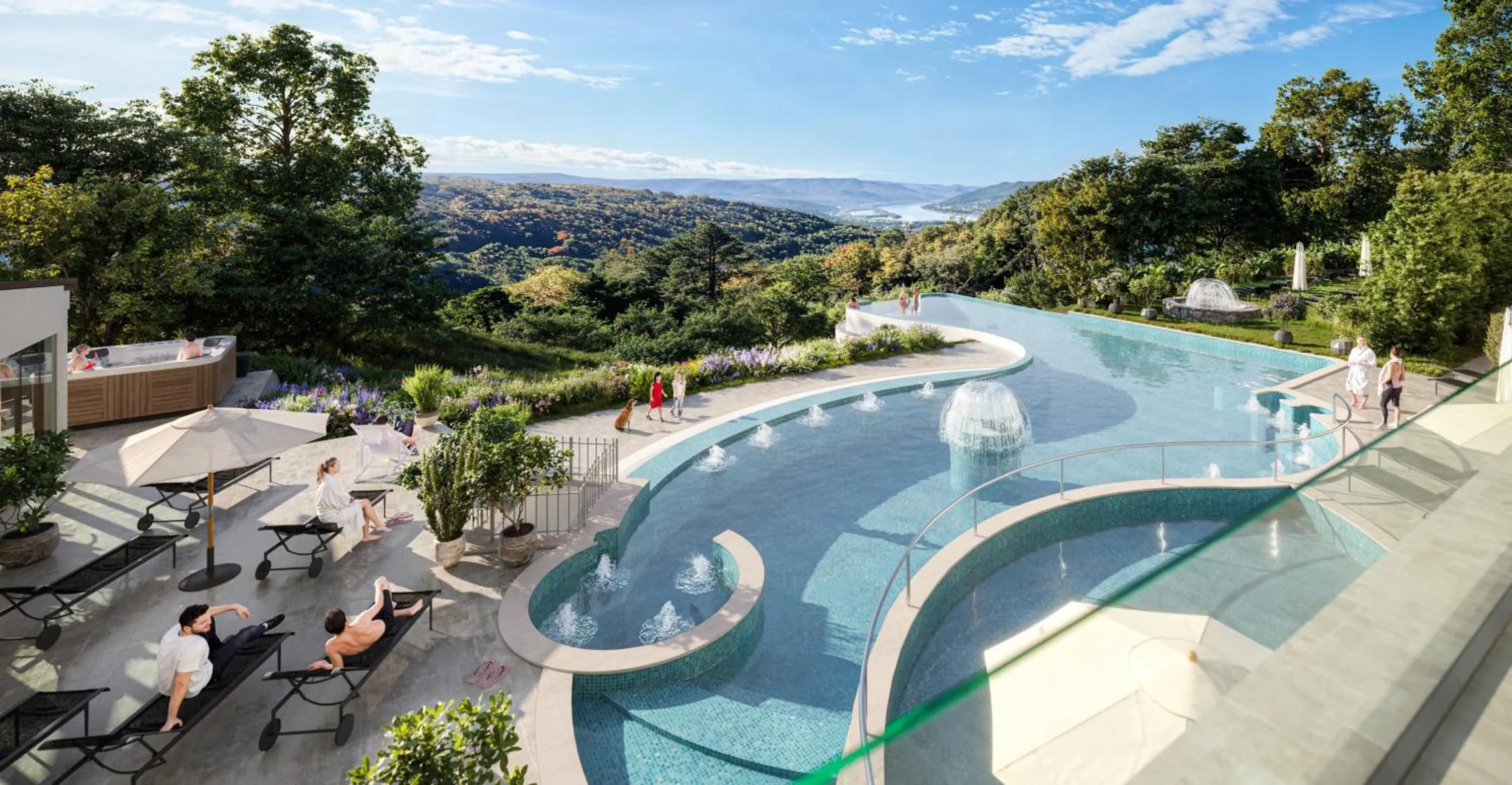 Pool view in Silvanus Hotel