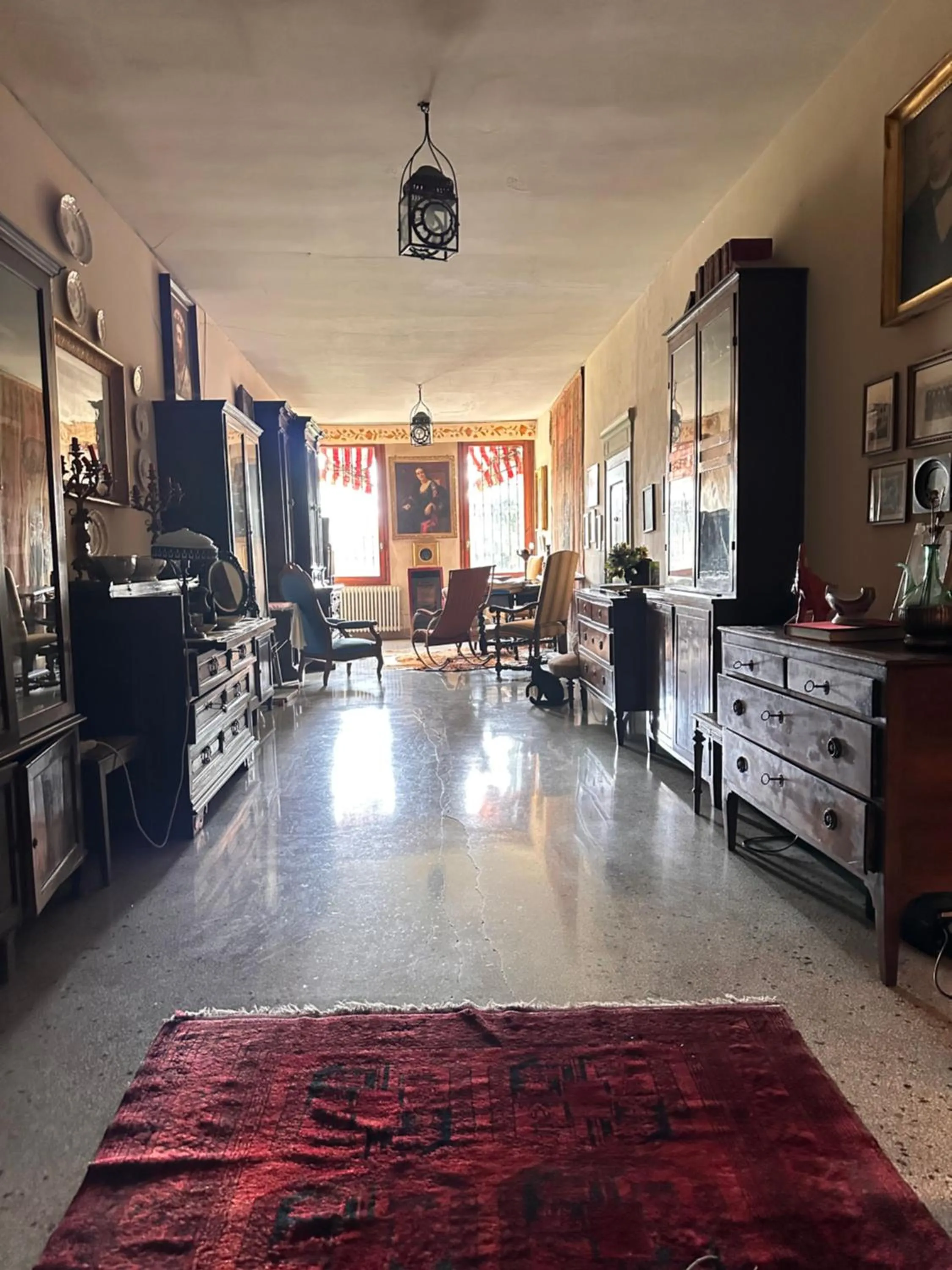 Communal lounge/ TV room in B&B Villa Gradenigo