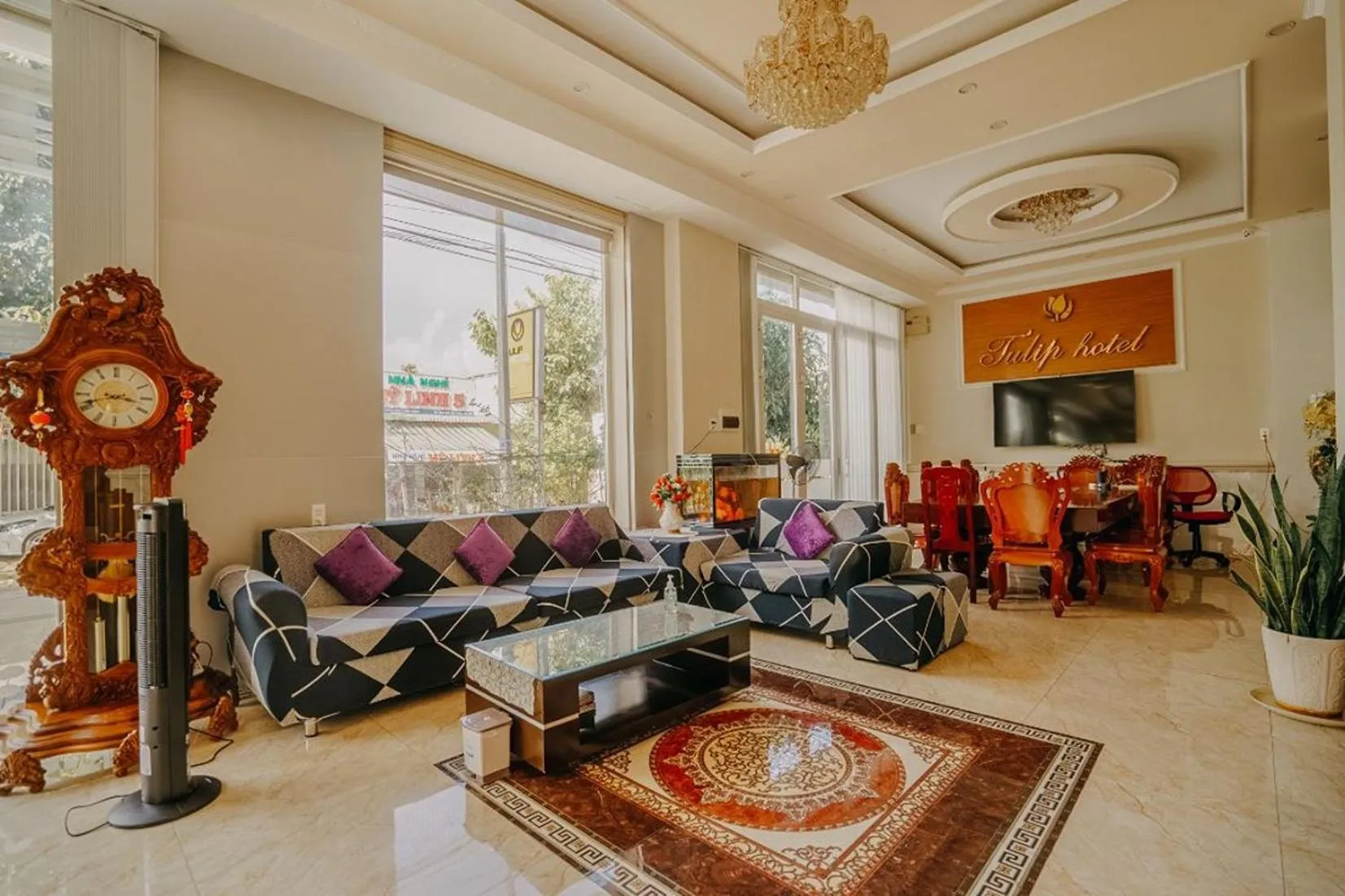 Seating area in Tulip Hotel