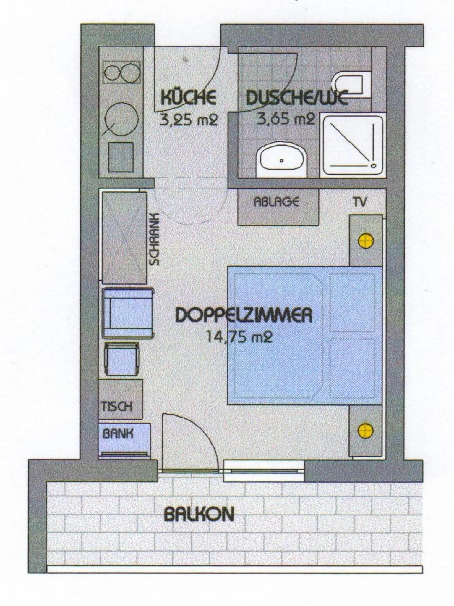 Floor plan in Apart Stotter
