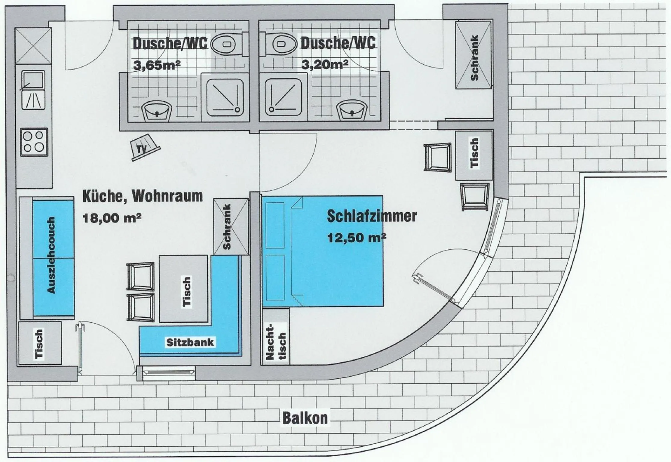 Floor plan in Apart Stotter