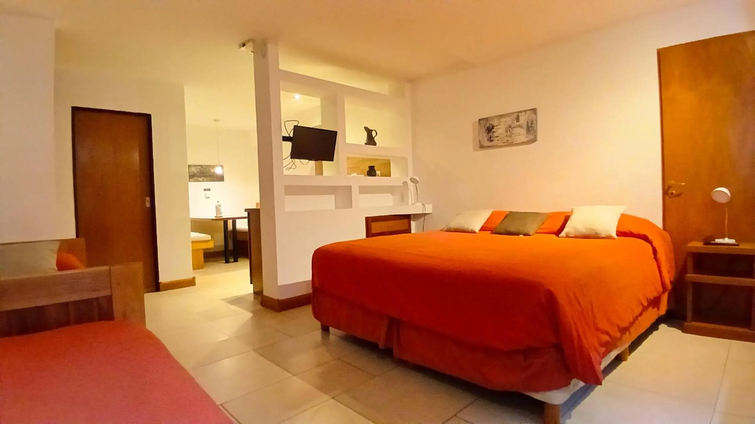 Kitchen or kitchenette, Bed in Aires del Beagle Apartment