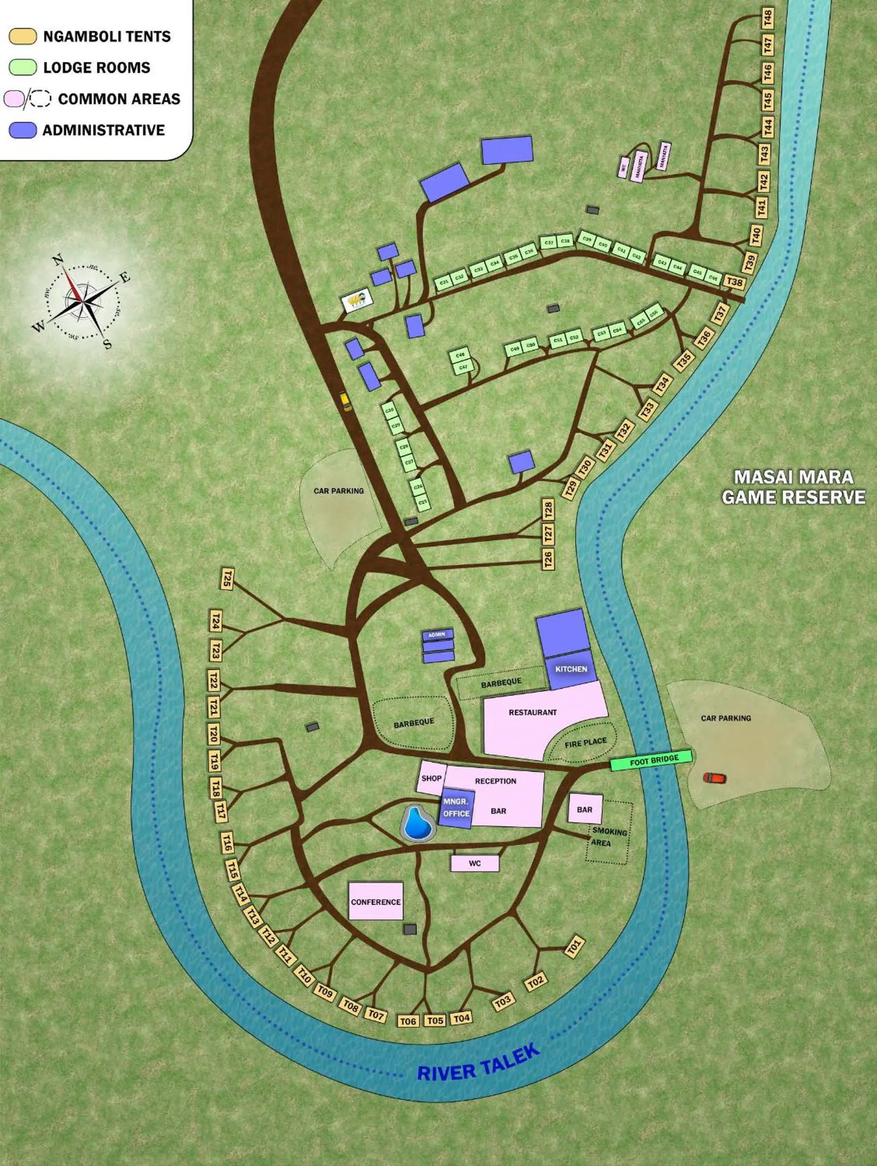 Floor plan in Fig Tree Camp - Maasai Mara