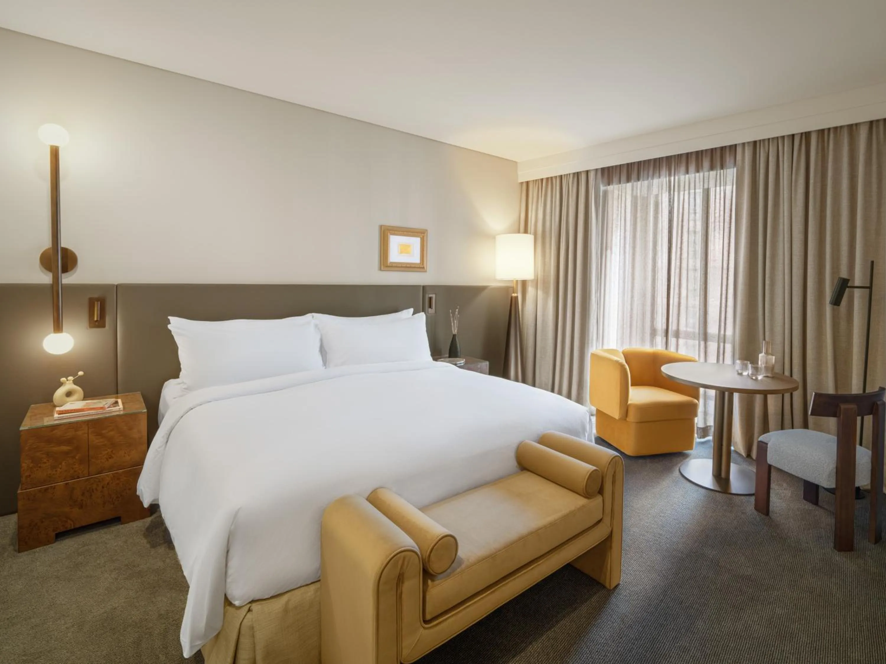 Bed in Sofitel Sydney Wentworth