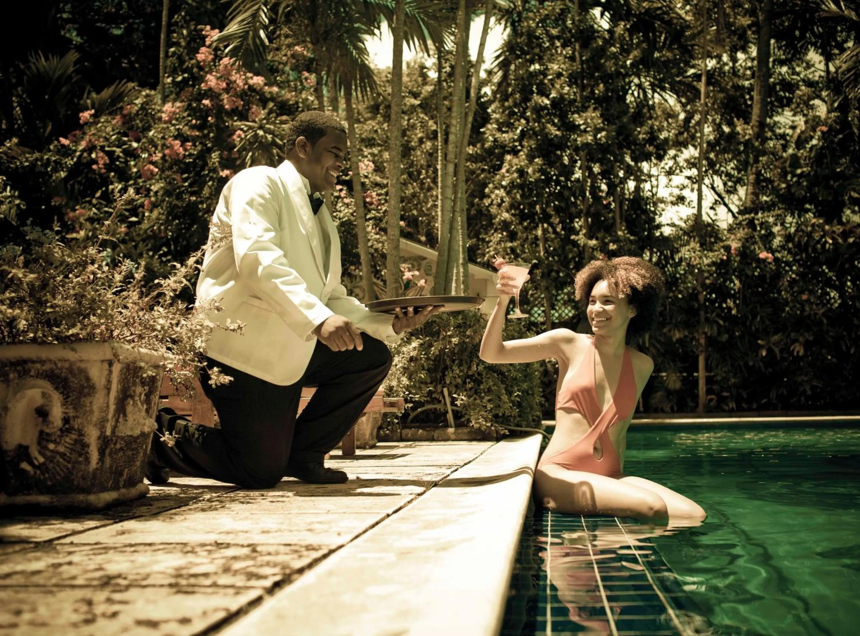 People in Graycliff Hotel