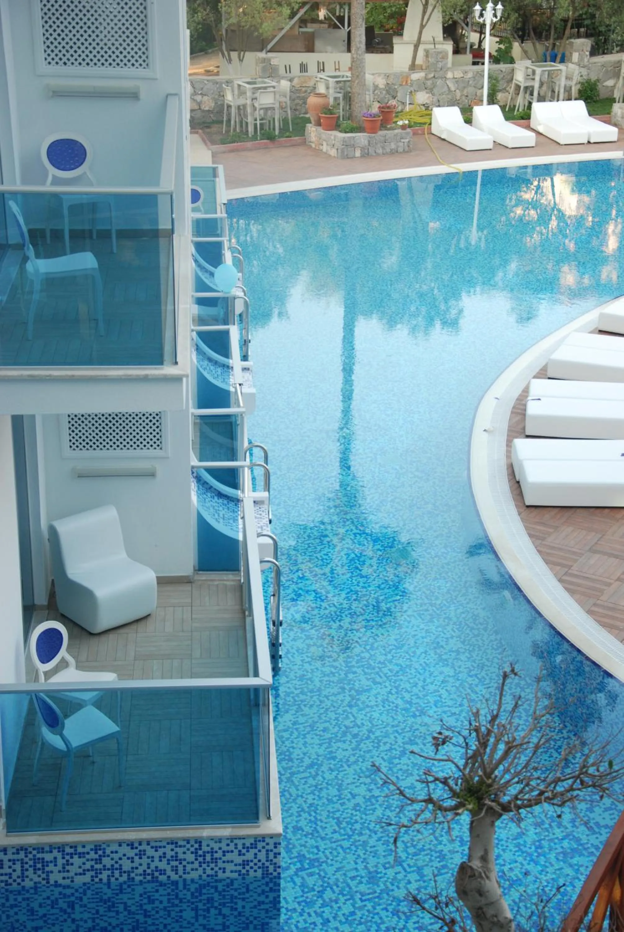 Balcony/Terrace in Ocean Blue High Class Hotel & SPA