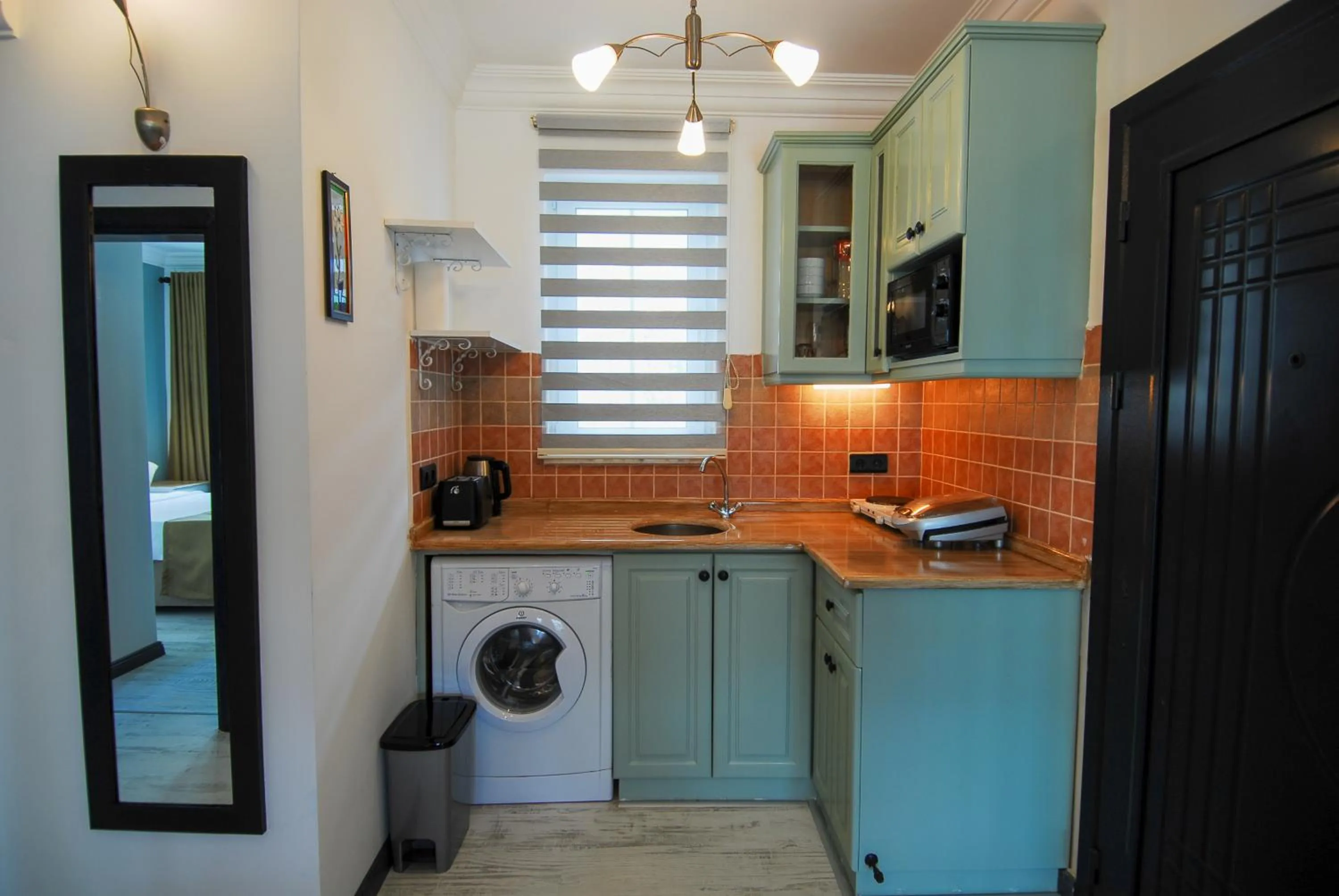 Kitchen or kitchenette in Ocean Blue High Class Hotel & SPA