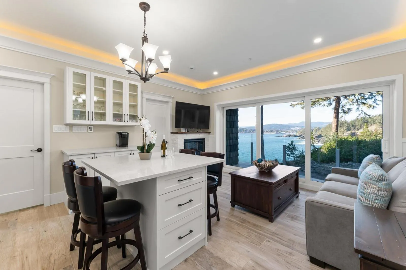 kitchen in SookePoint Ocean Cottage Resort