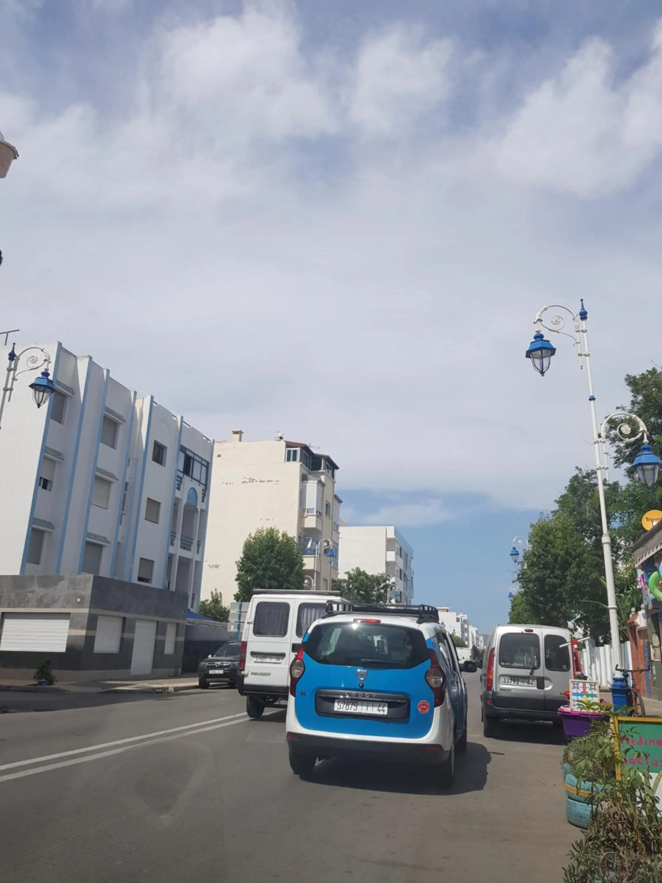Street view in Modern Flat with sea view