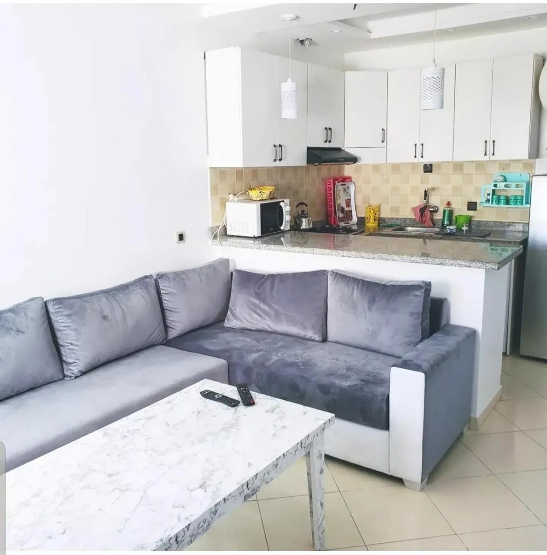 Living room in Modern Flat with sea view