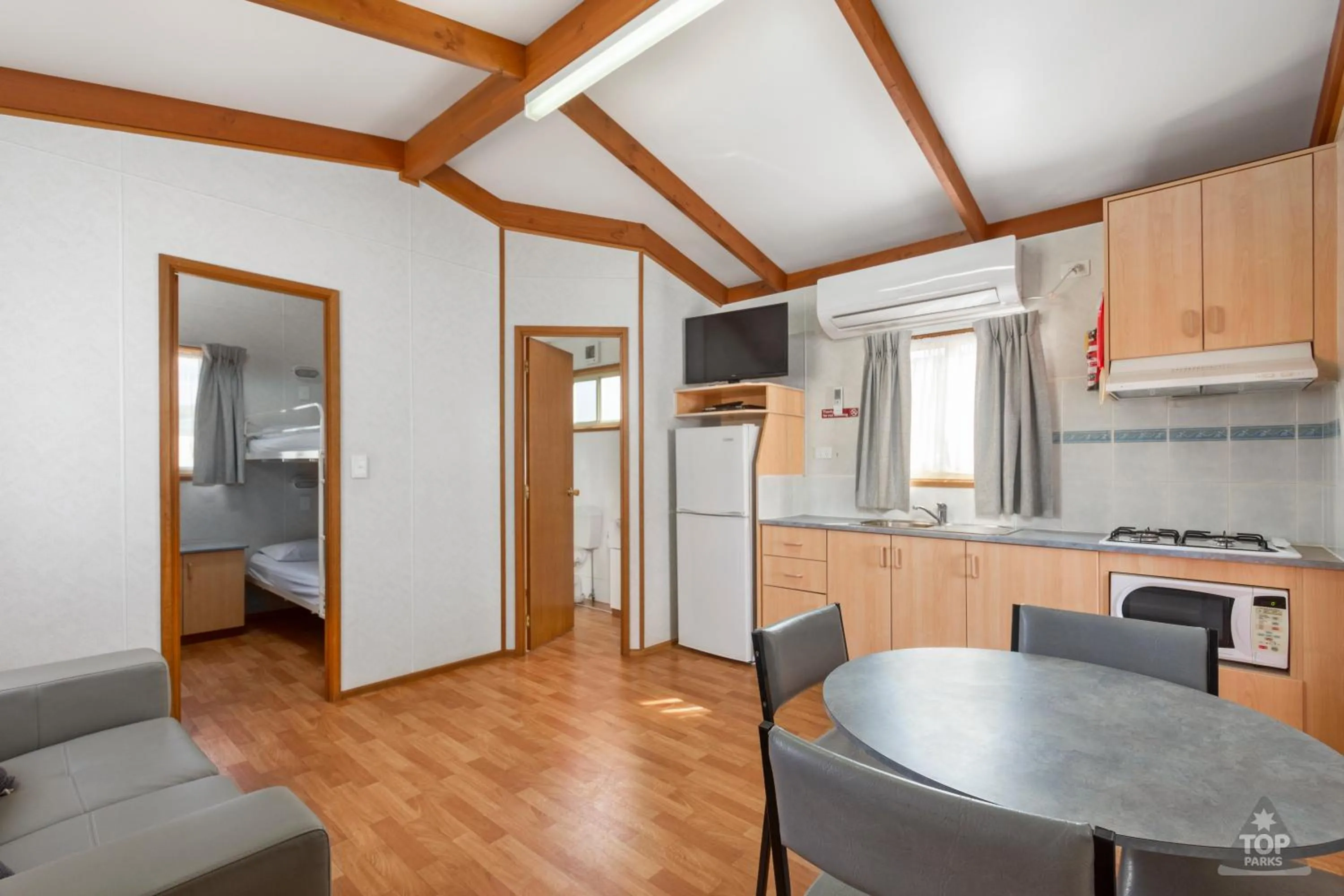 Bed in Broken Hill Tourist Park