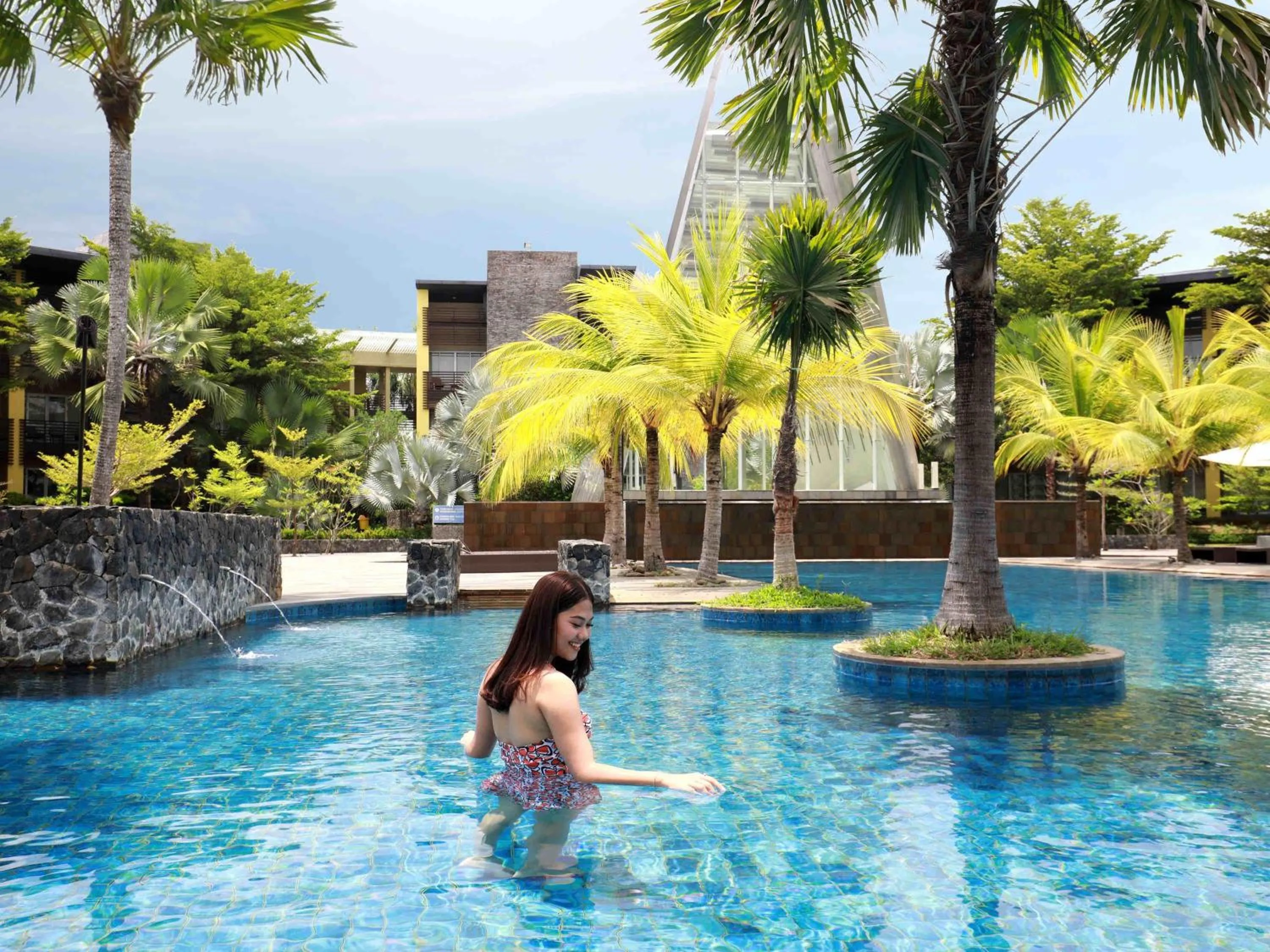 Pool view in Novotel Palembang