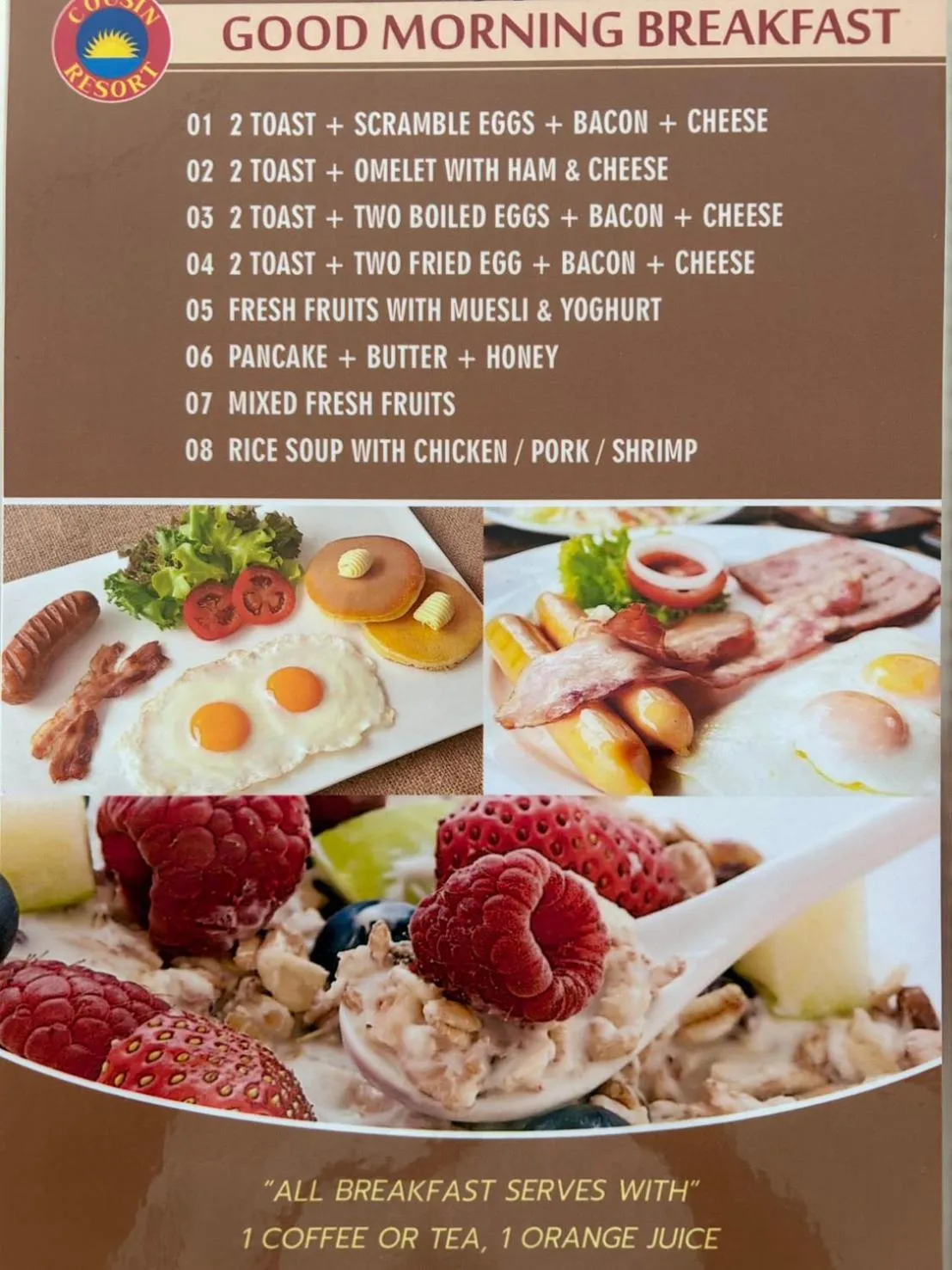 Food in Cousin Koh Kho Khao Beach