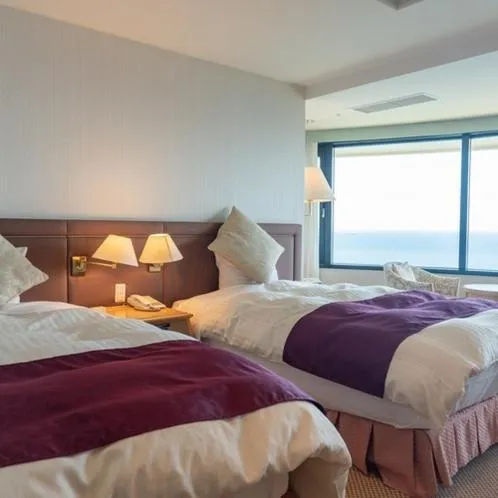 Bed in Onahama Ocean Hotel & Golf Club