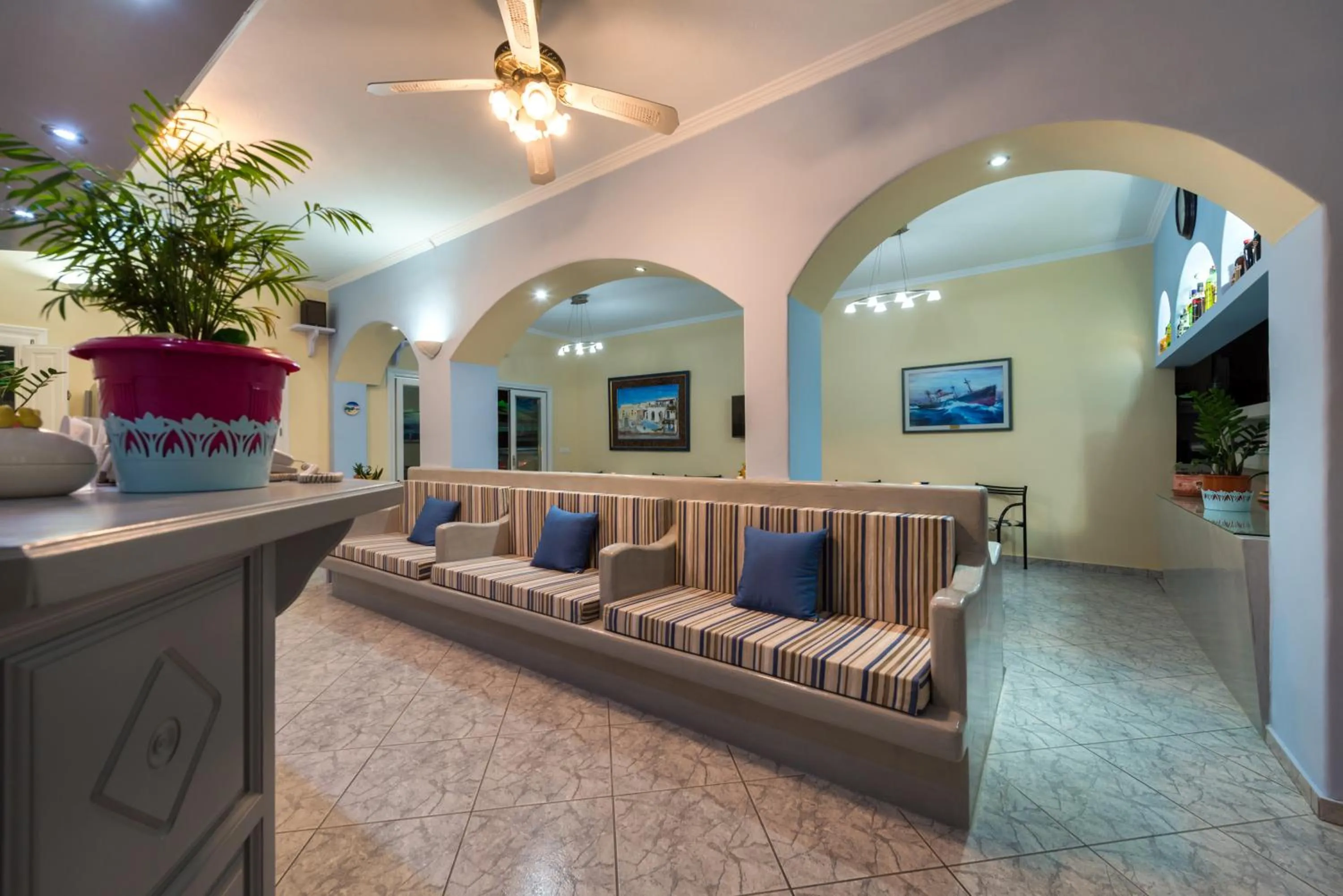 Lobby or reception in Akis Hotel