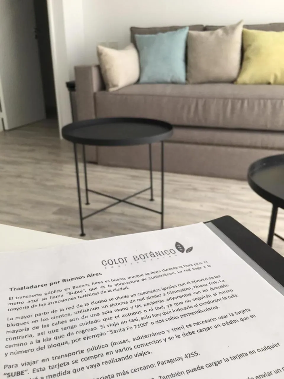 Living room in Color Botánico