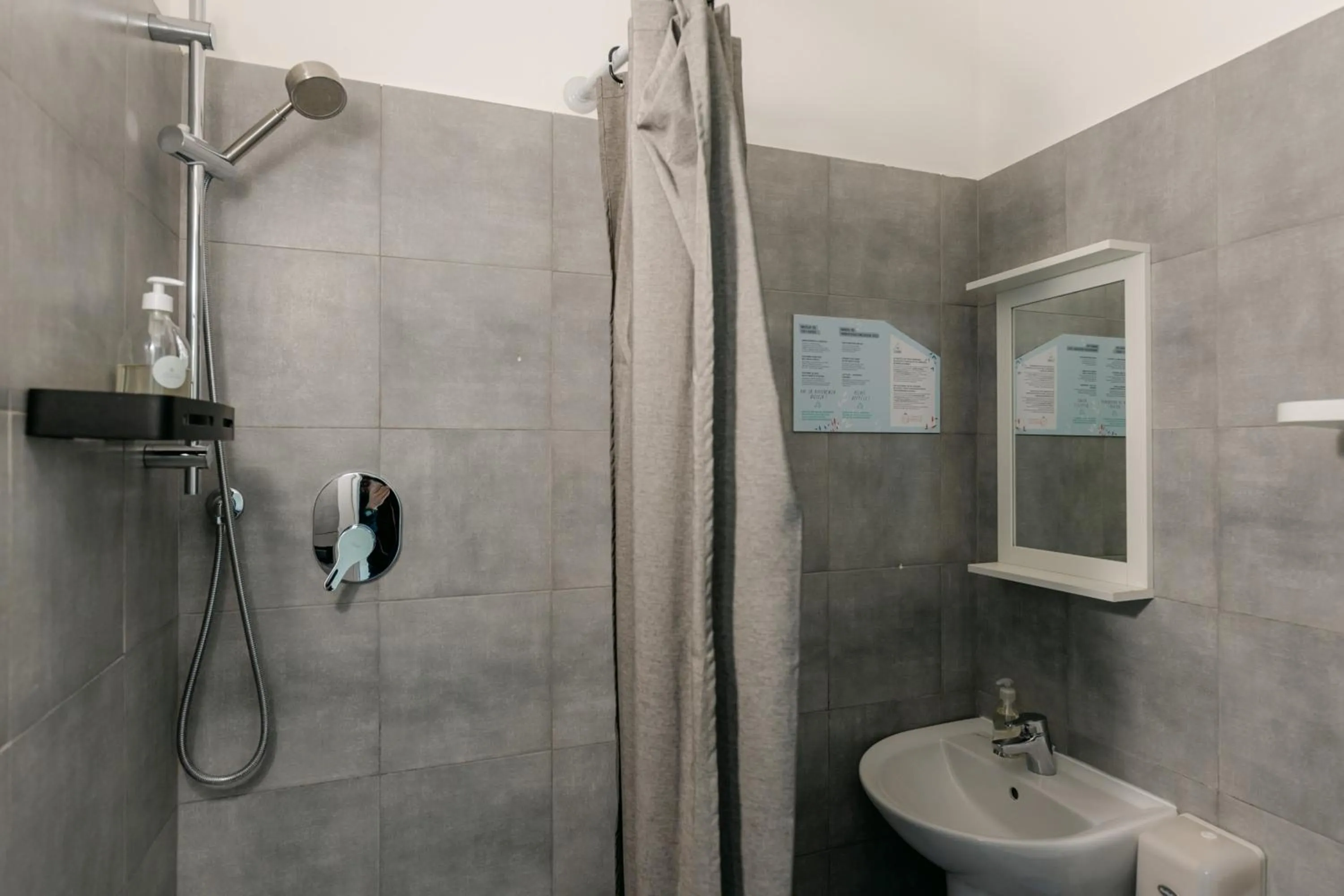 Shower in Tomato Urban Retreat