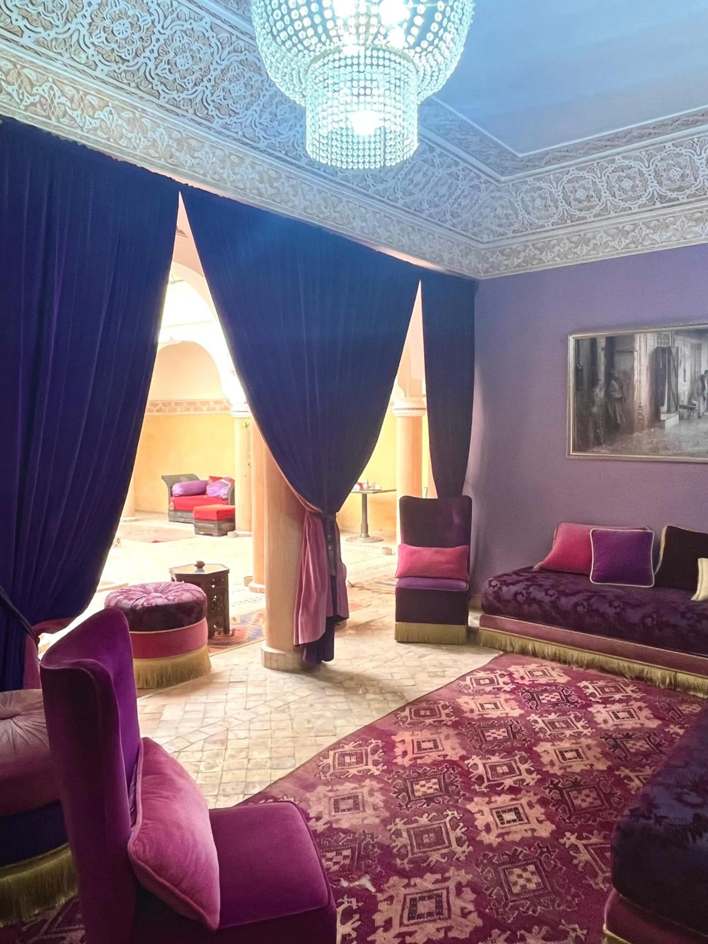 Bed in Riad Fatinat Marrakech