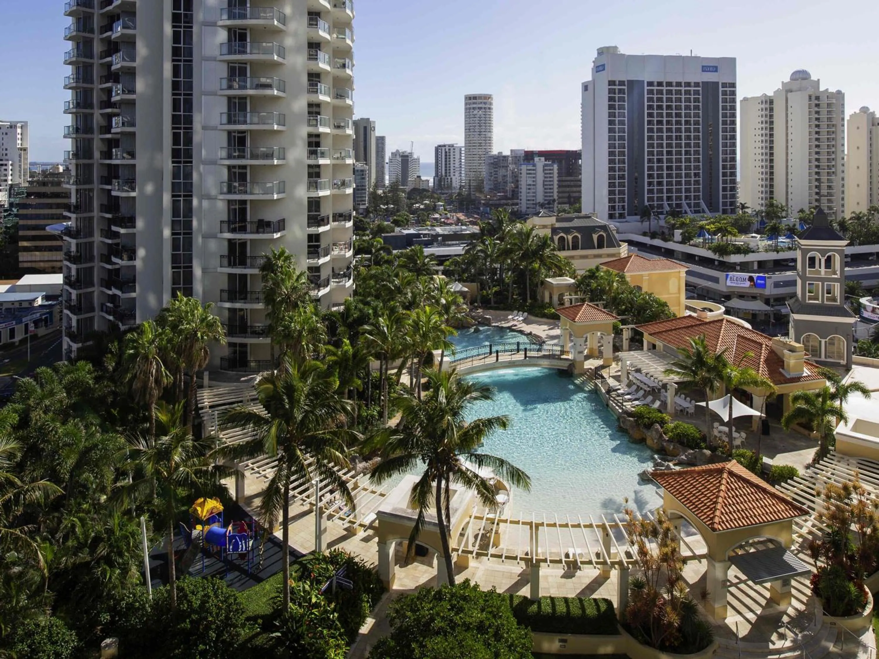 Pool view in Mantra Towers of Chevron