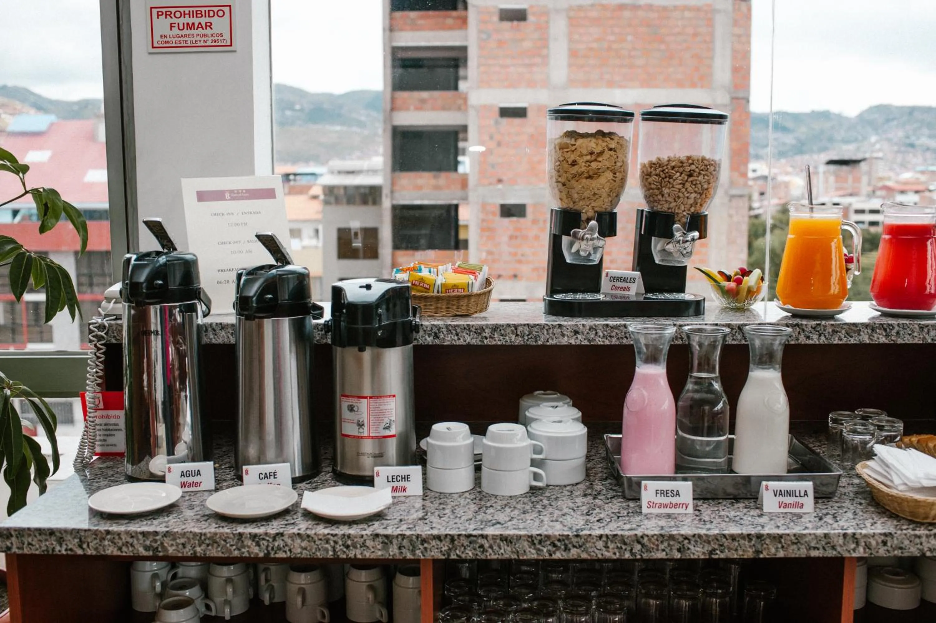Buffet breakfast in Royal Inn Cusco Hotel