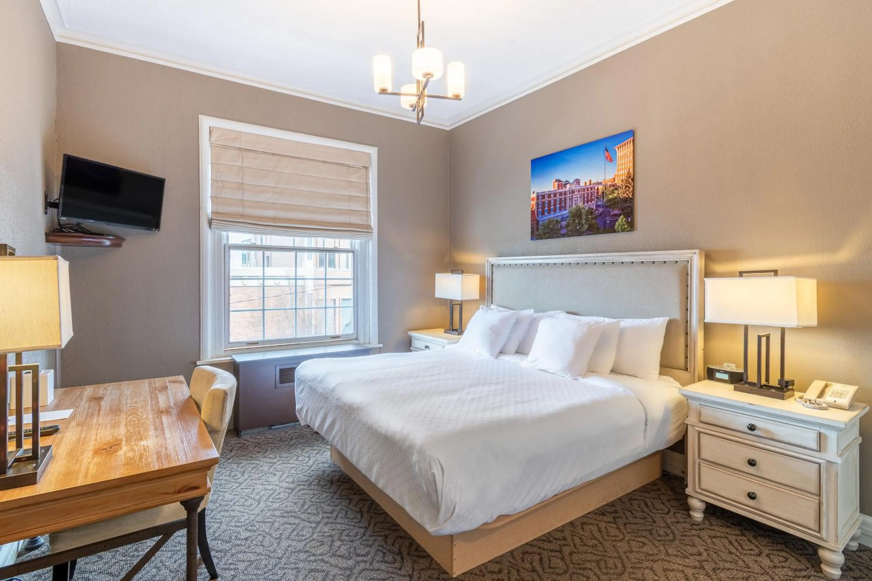 Bed in Spokane Club Hotel