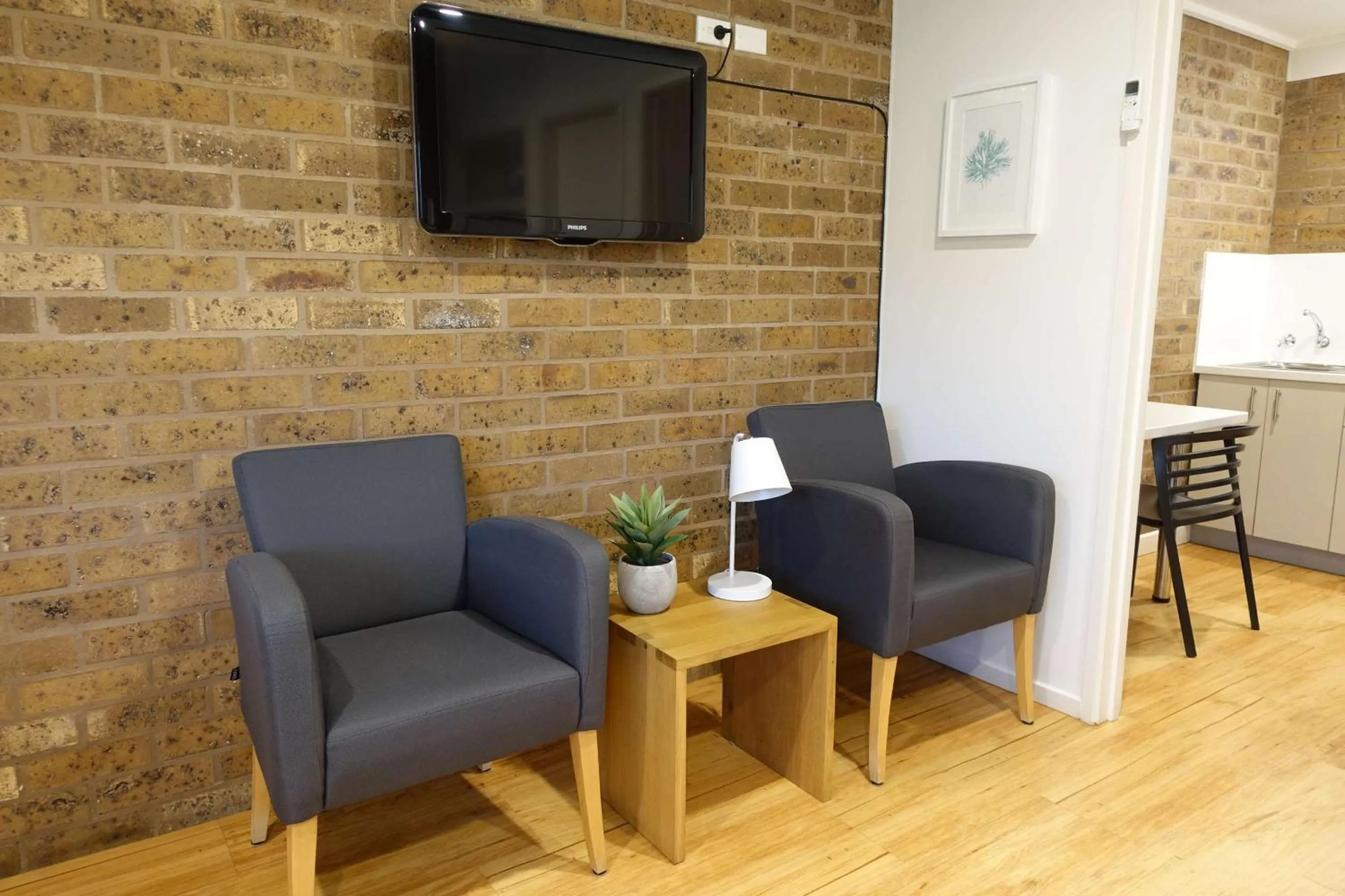 Seating area in Beachfront Motel