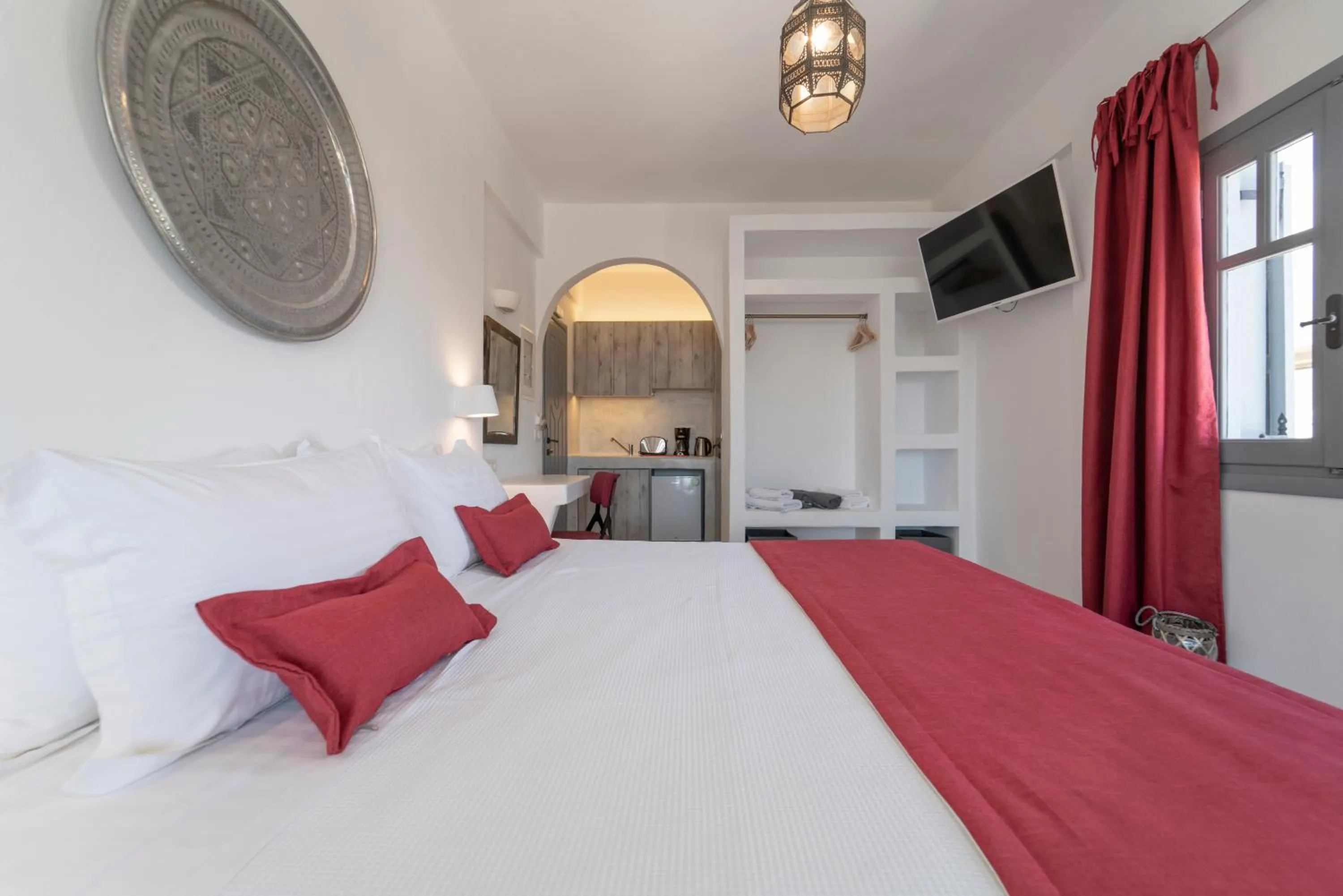 Bed in Black Coast Santorini