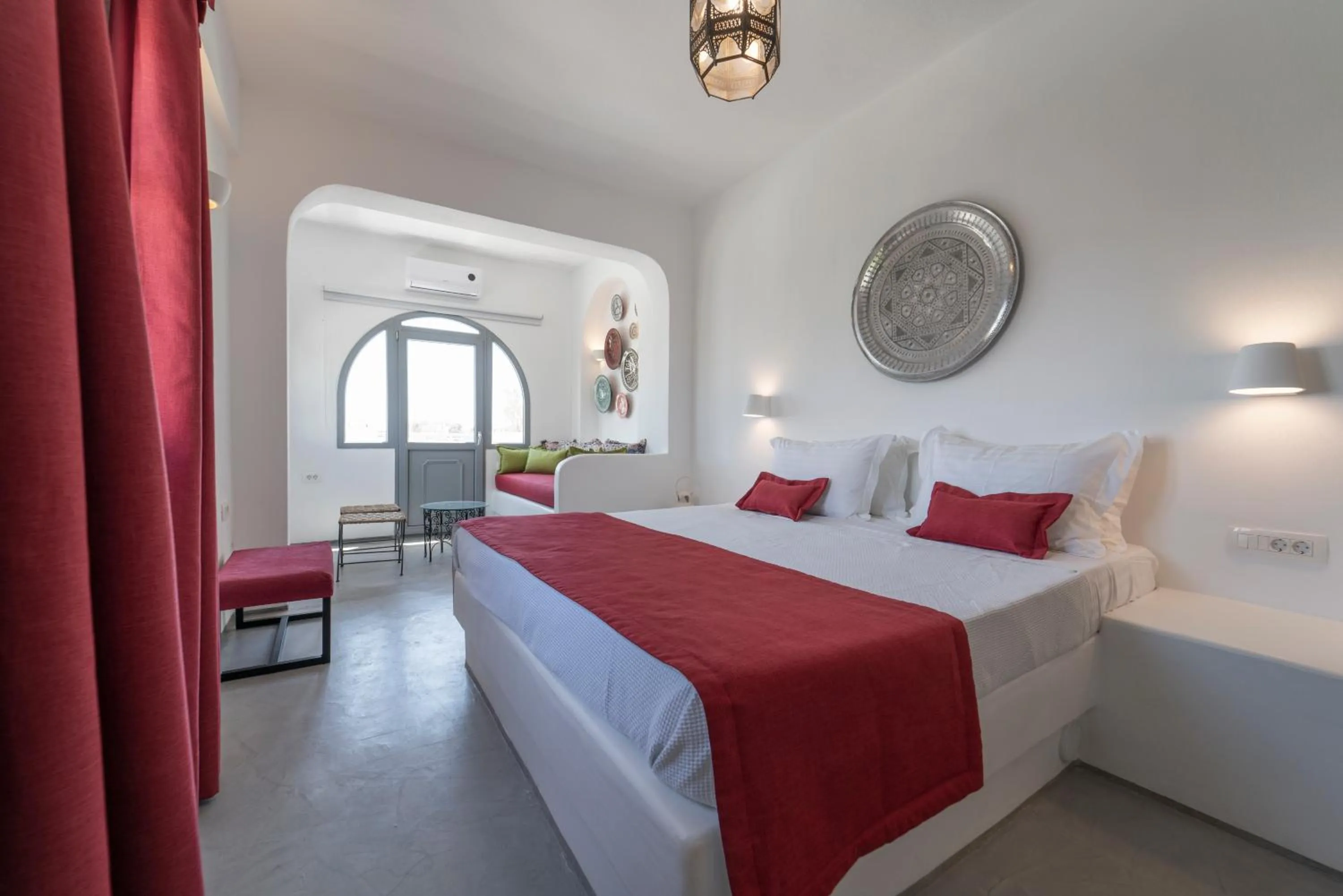 Bed in Black Coast Santorini