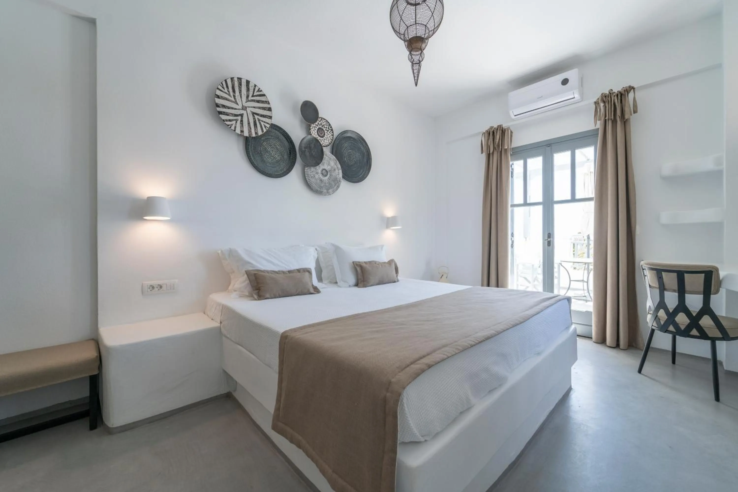 Bed in Black Coast Santorini