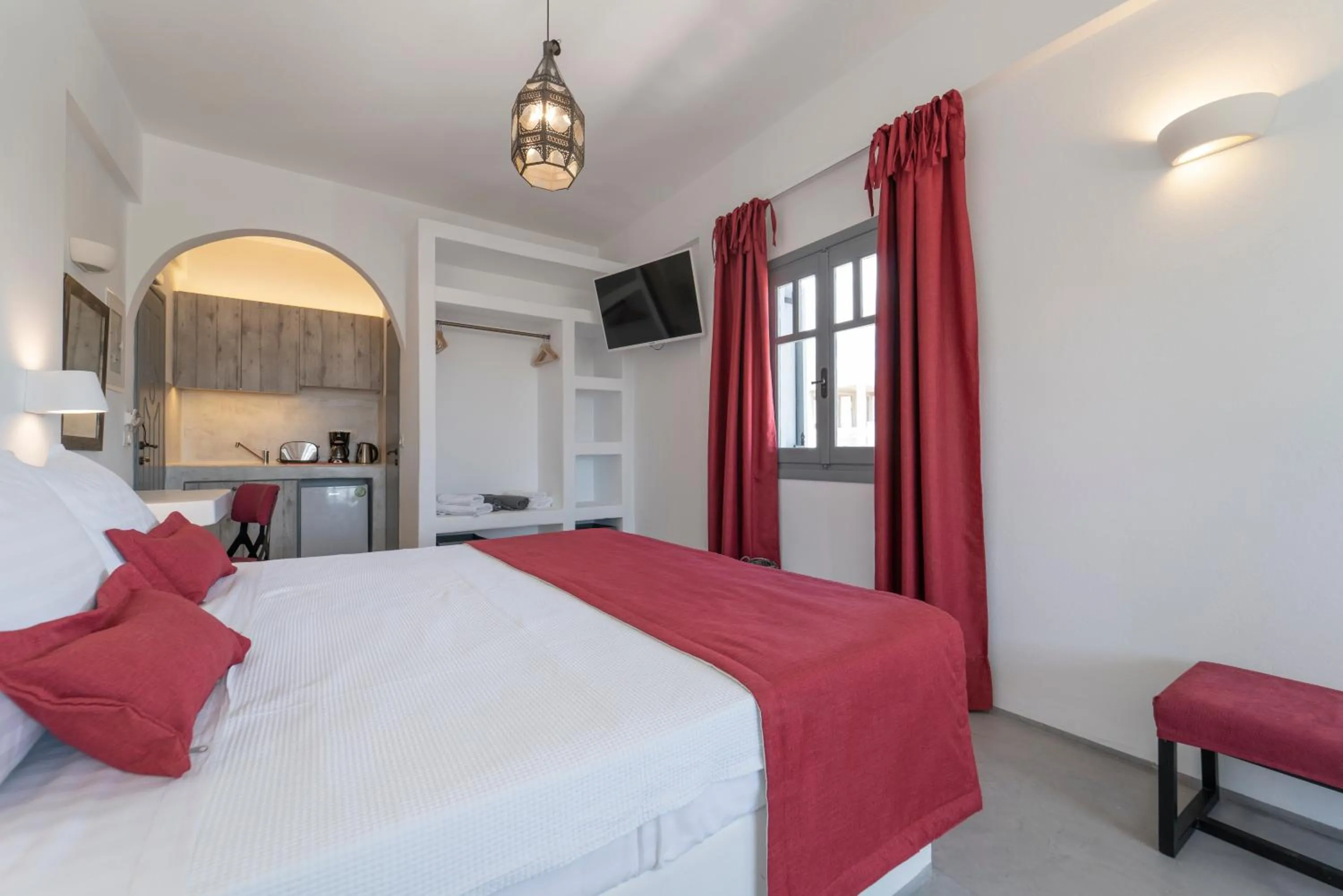 Bed in Black Coast Santorini