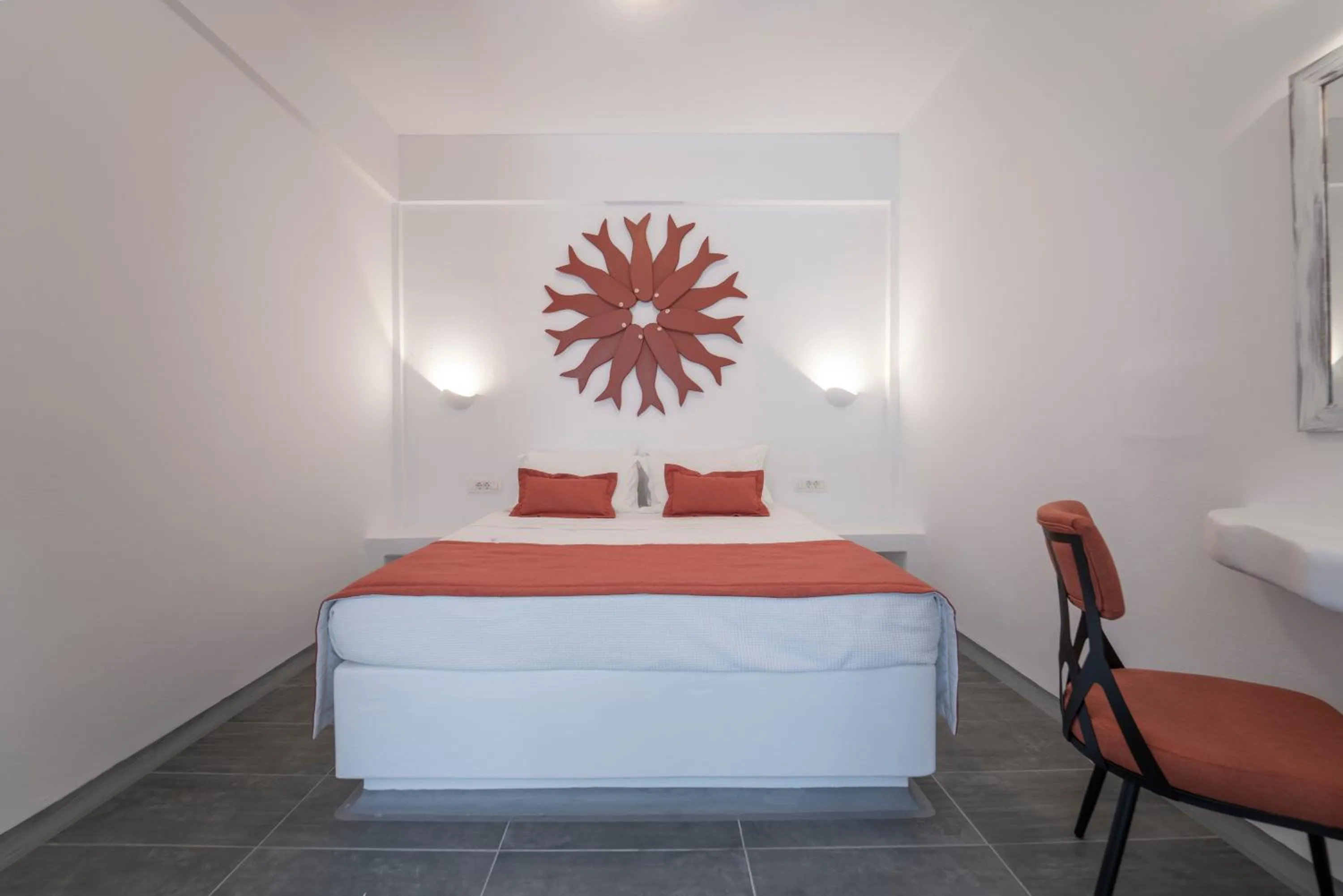 Bed in Black Coast Santorini